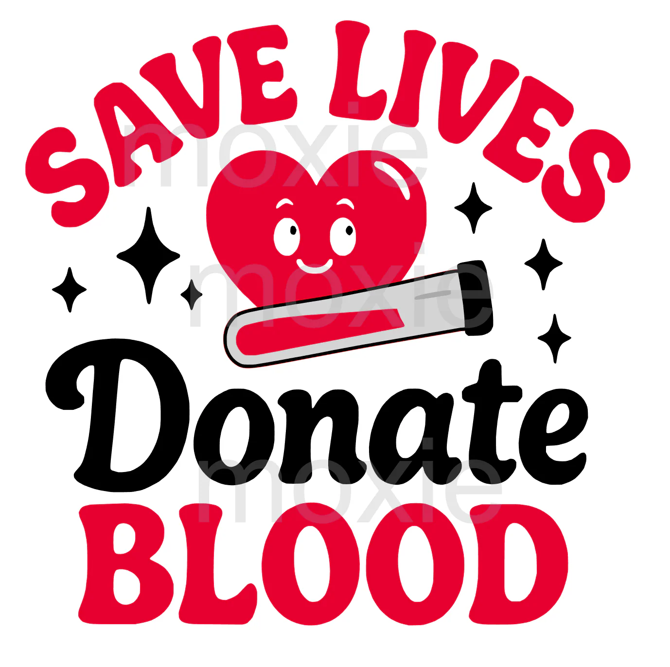 Save Lives Donate Blood Decal & Acrylic Blank COMBO