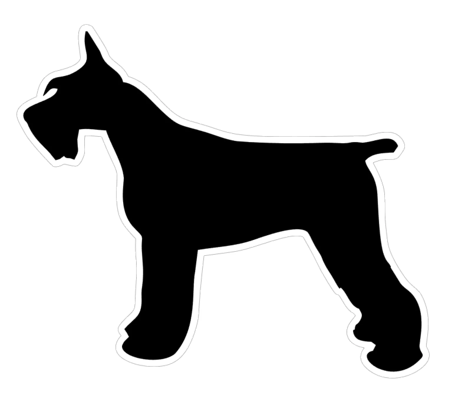 Schnauzer Dog Profile Acrylic Blank - Image 2