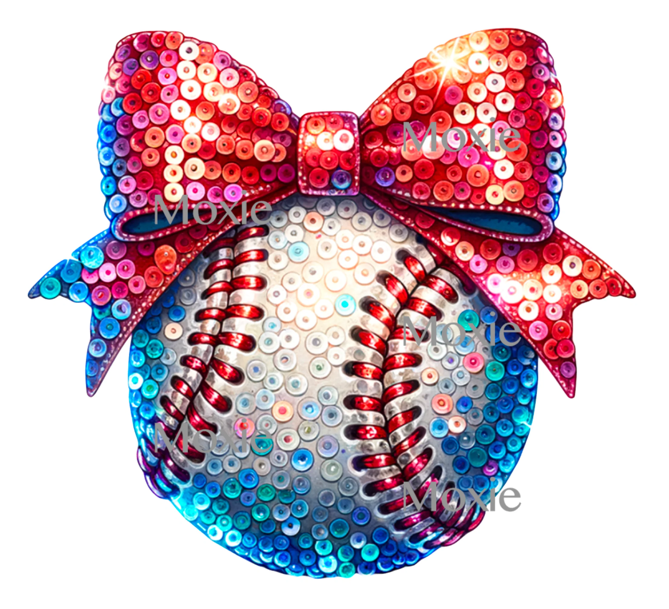 Sequin Baseball Decal & Acrylic Blank COMBO