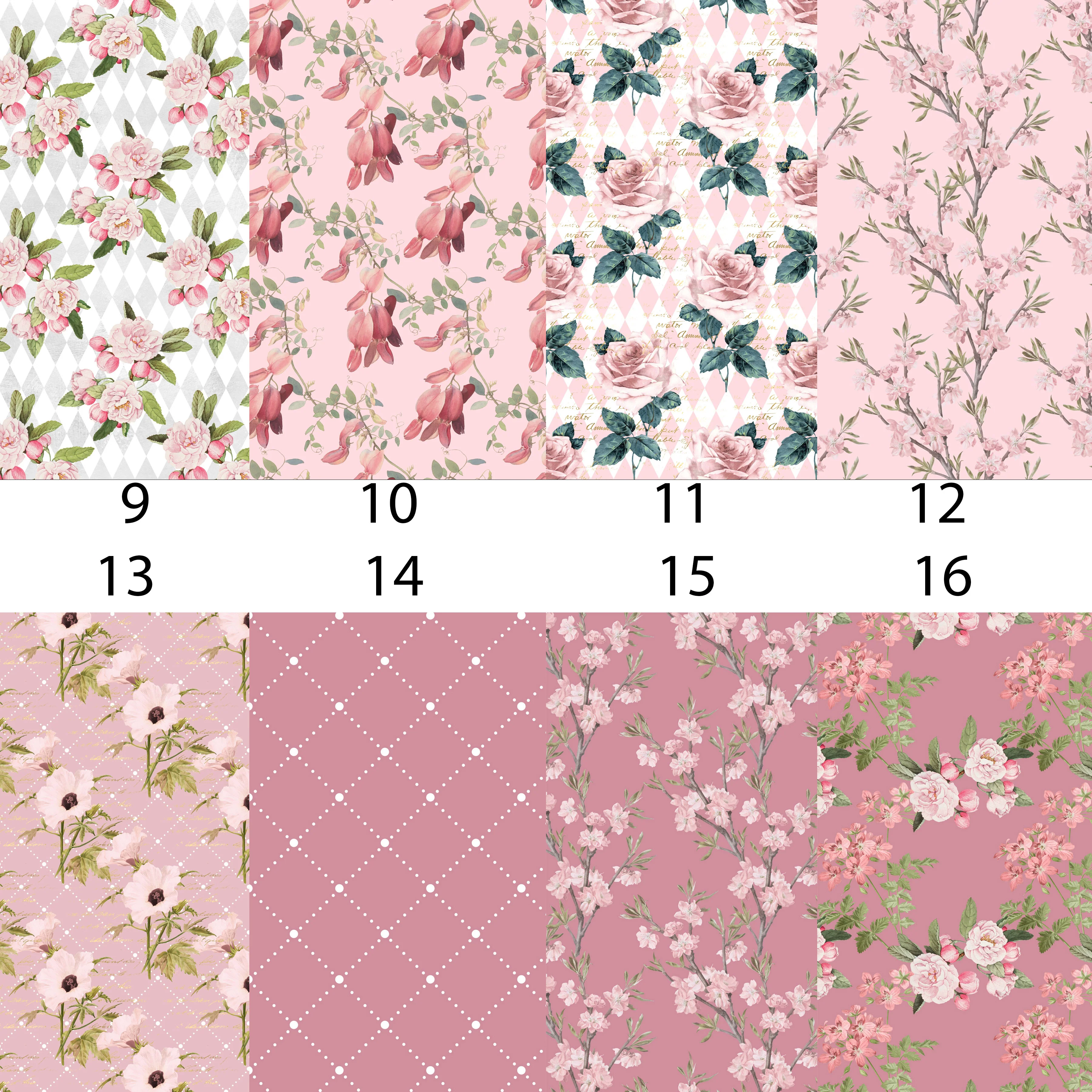 Shabby Pink Floral Vinyl