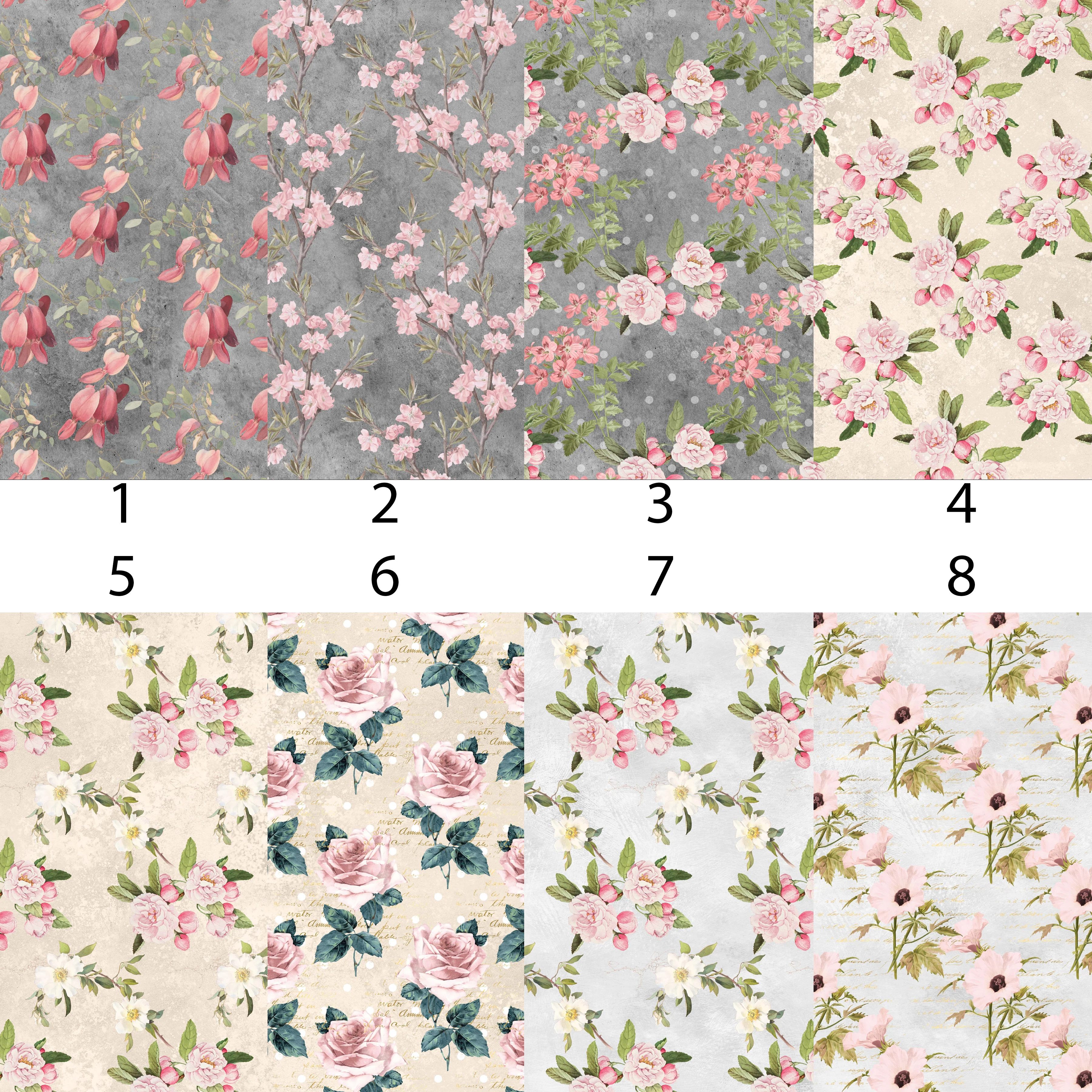 Shabby Pink Floral Vinyl
