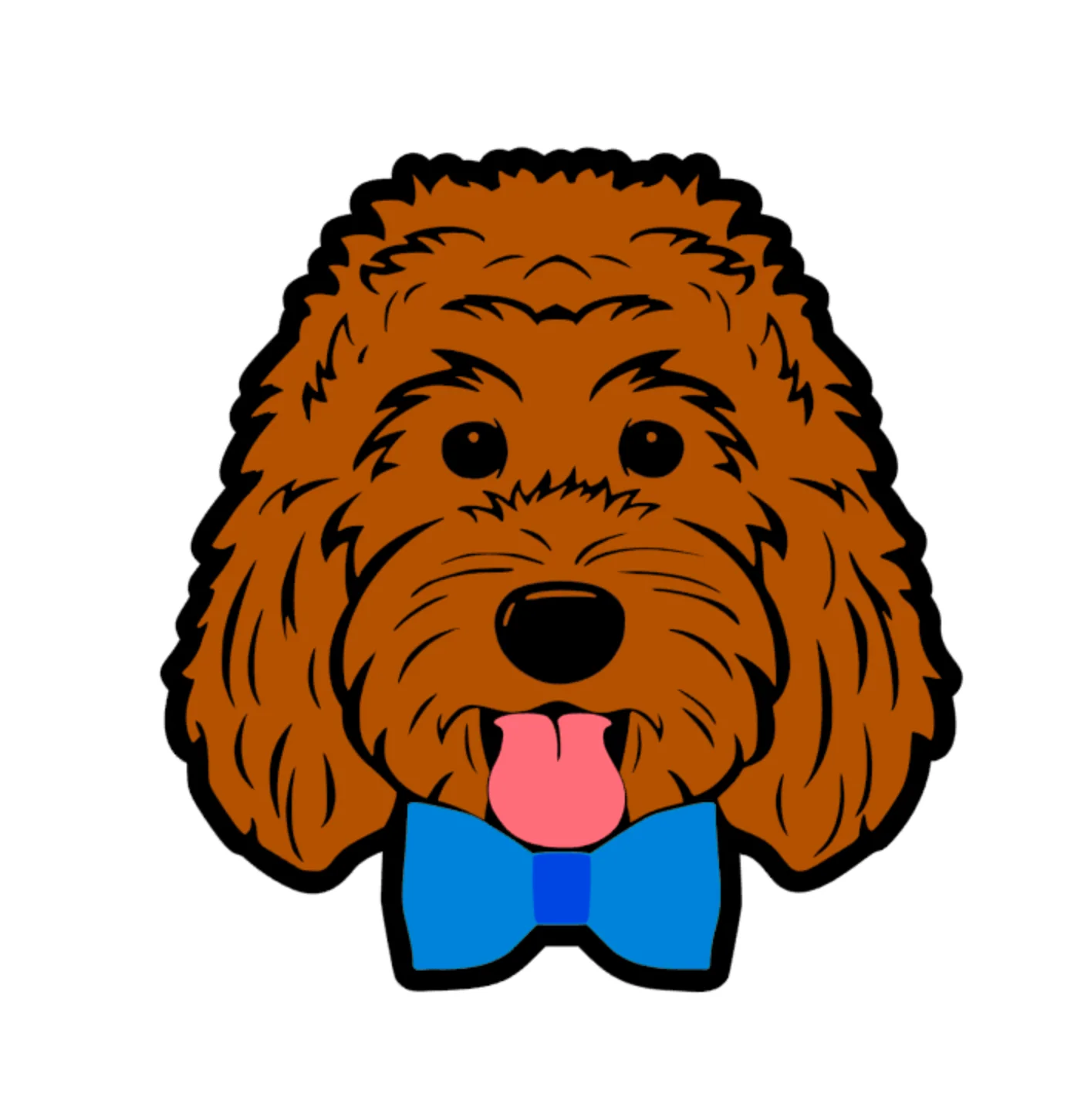 Shaggy Pup Bow Tie Acrylic Blank