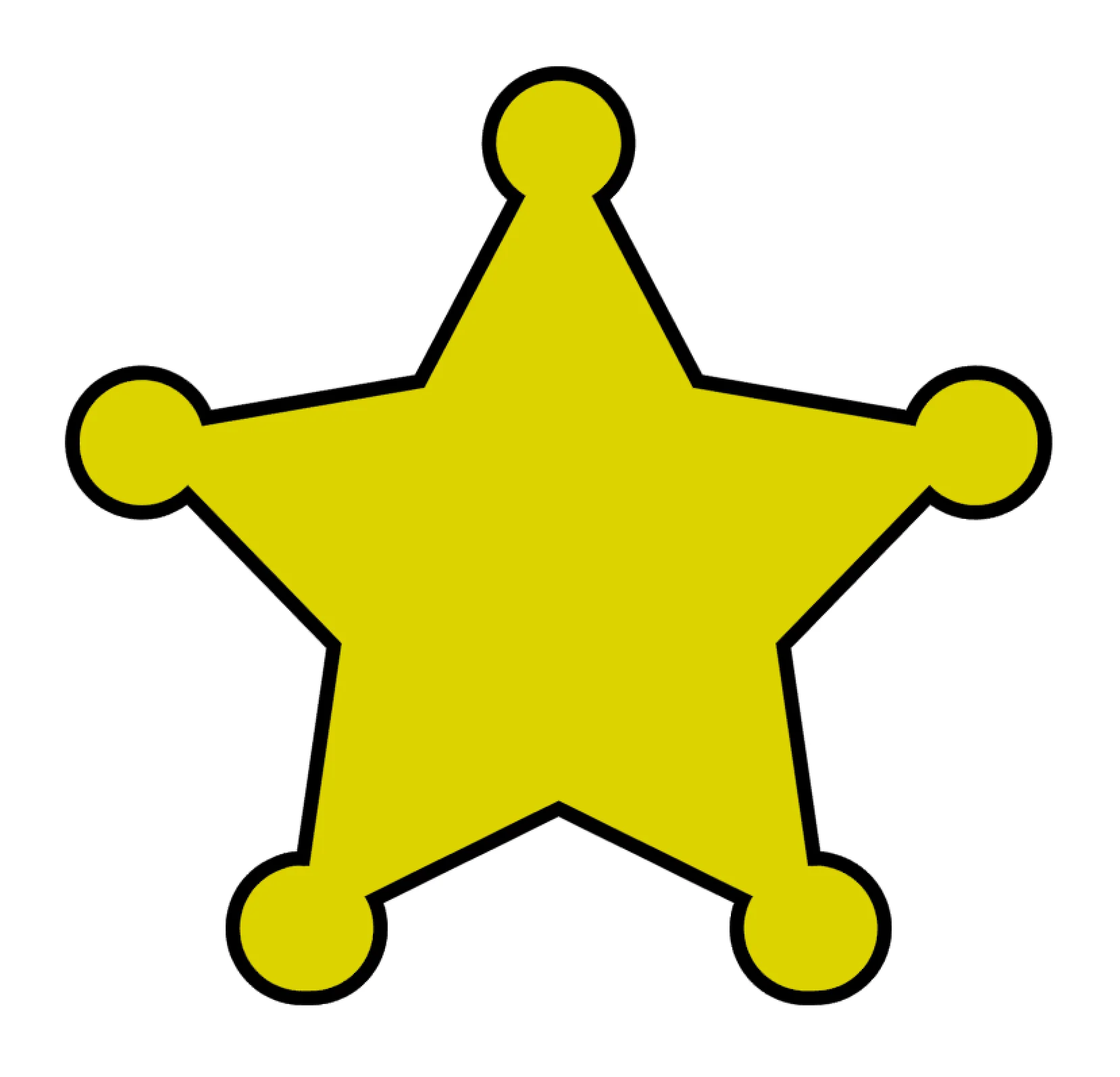 Sheriff Star 5 Point Acrylic Blank - Image 2