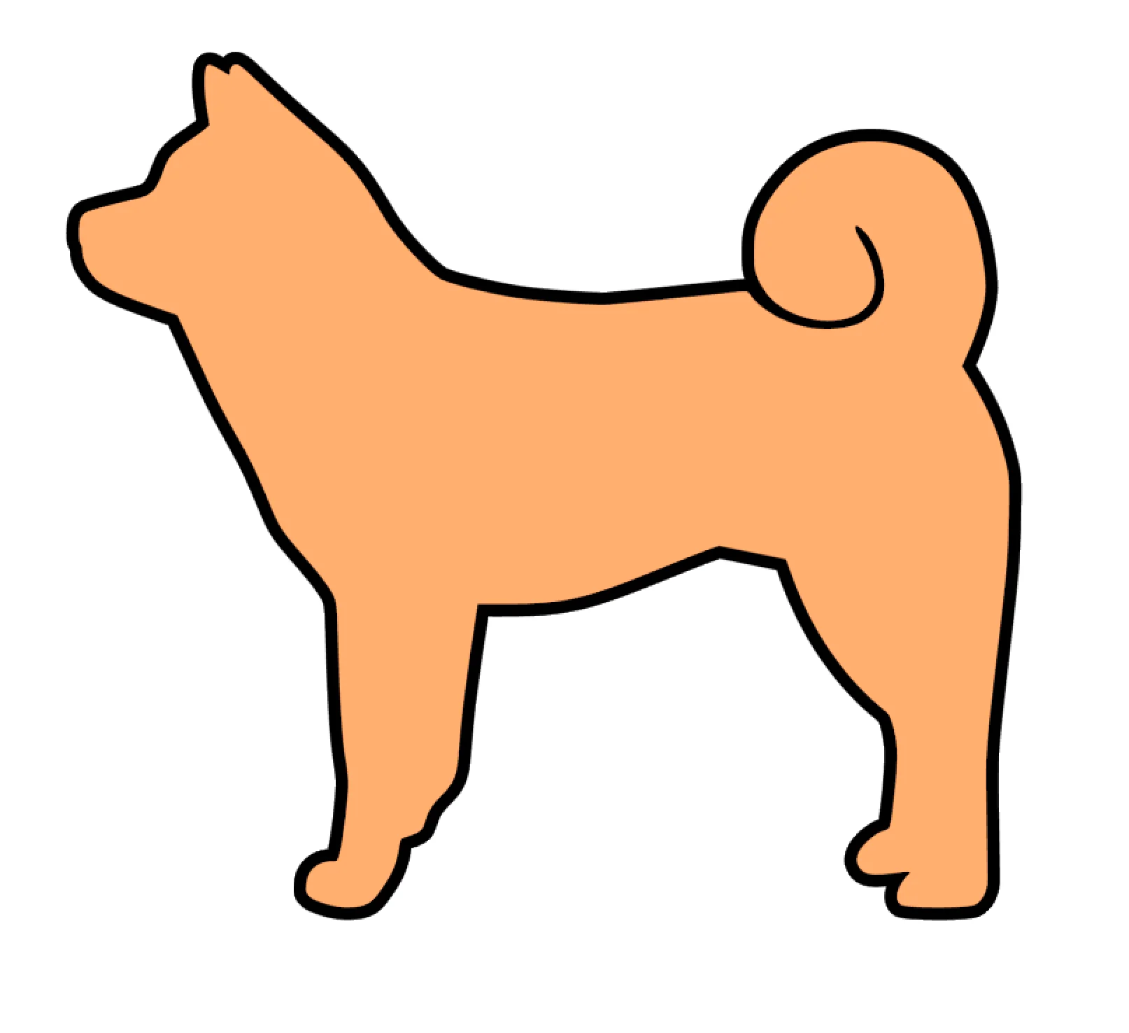 Shiba Inu Dog Profile Acrylic Blank - Image 2