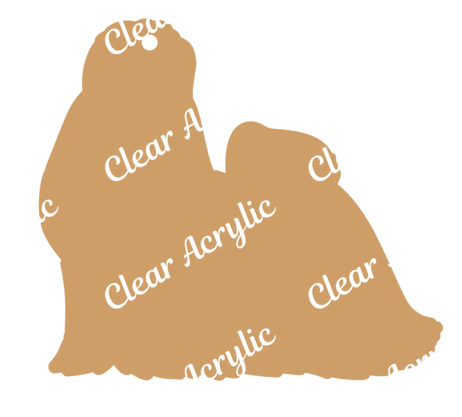 Shih Tzu Long Hair Profile Acrylic Blank