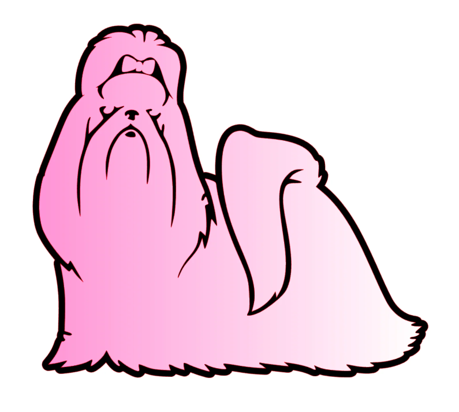 Shih Tzu Long Hair Profile Acrylic Blank - Image 2