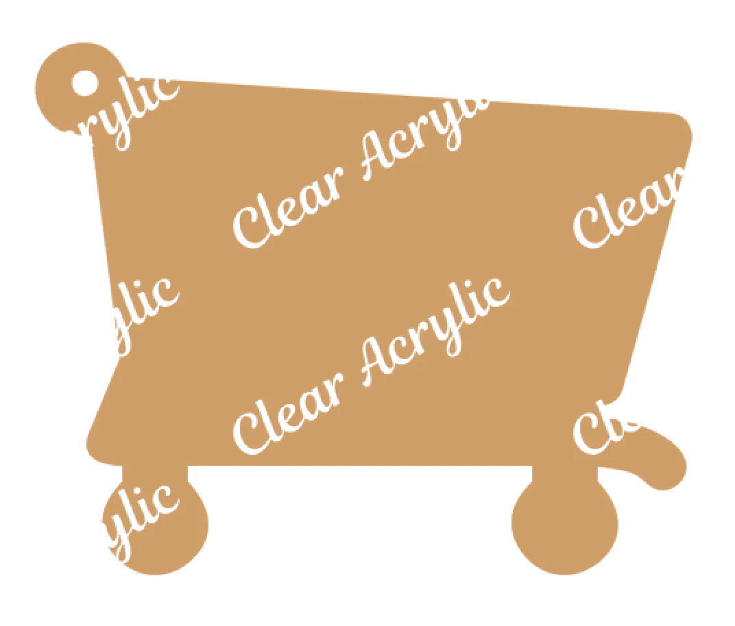 Shopping Cart Acrylic Blank