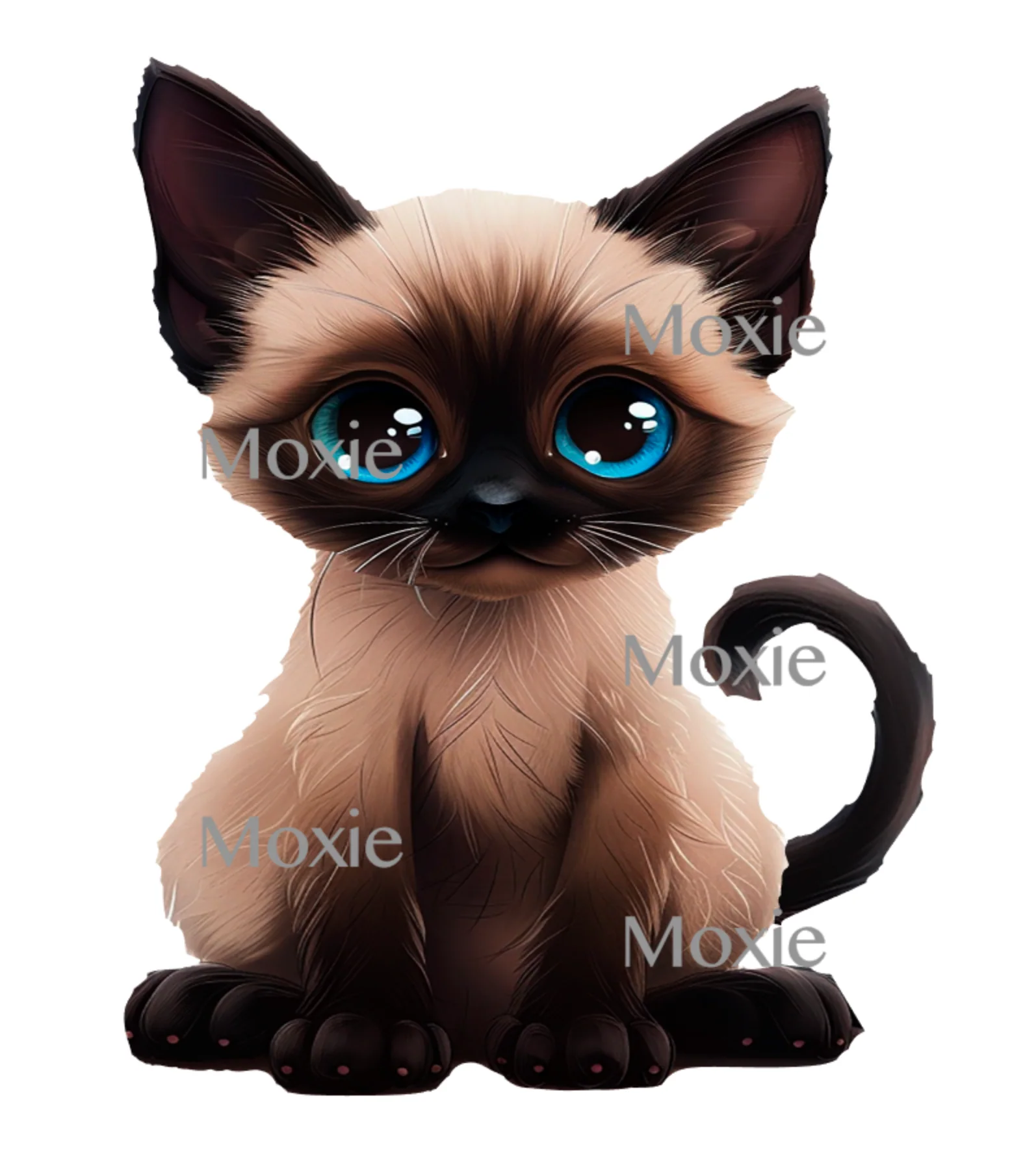 Siamese Kitten Decal & Acrylic Blank COMBO