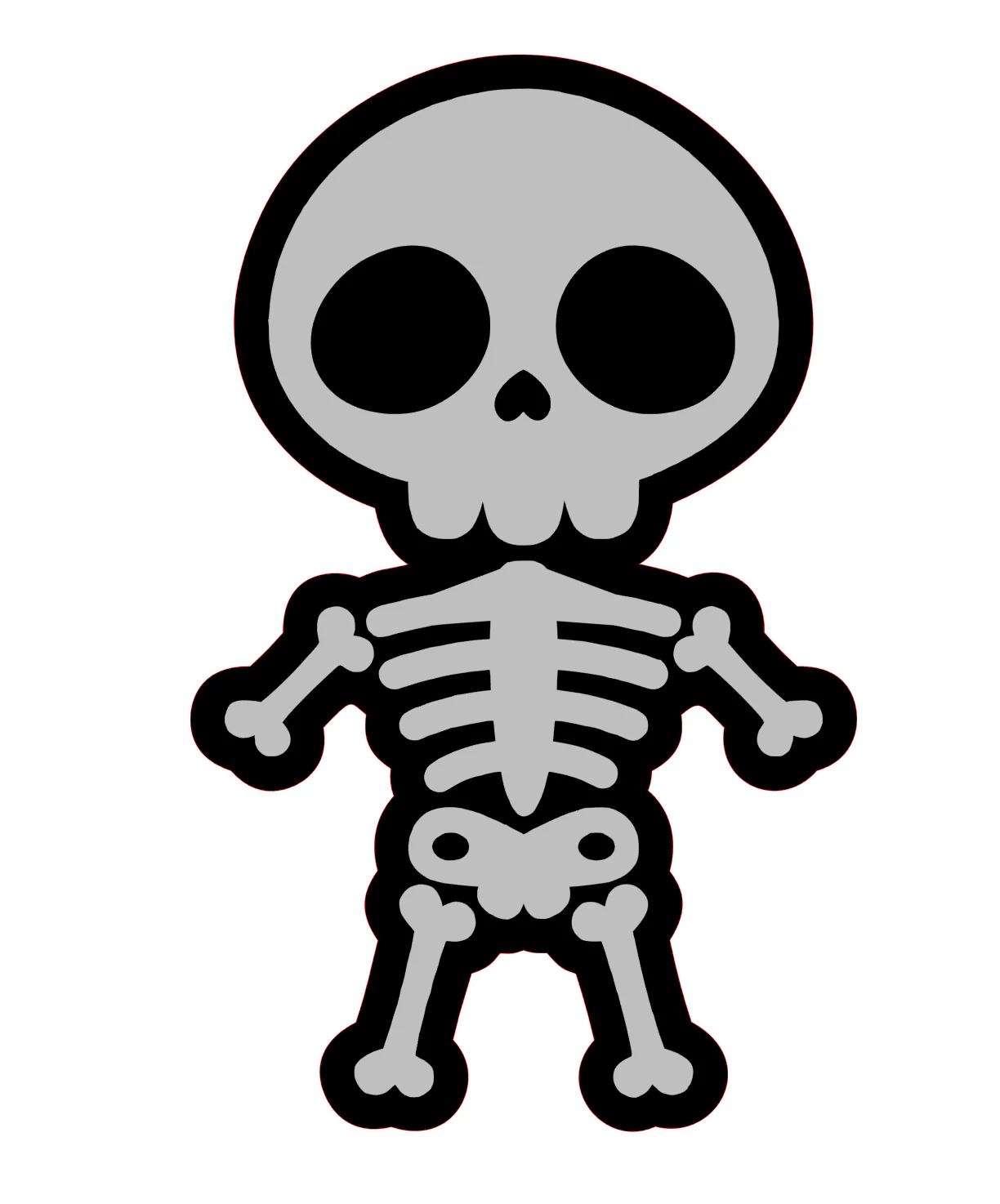 Skeleton Boy Acrylic Blank
