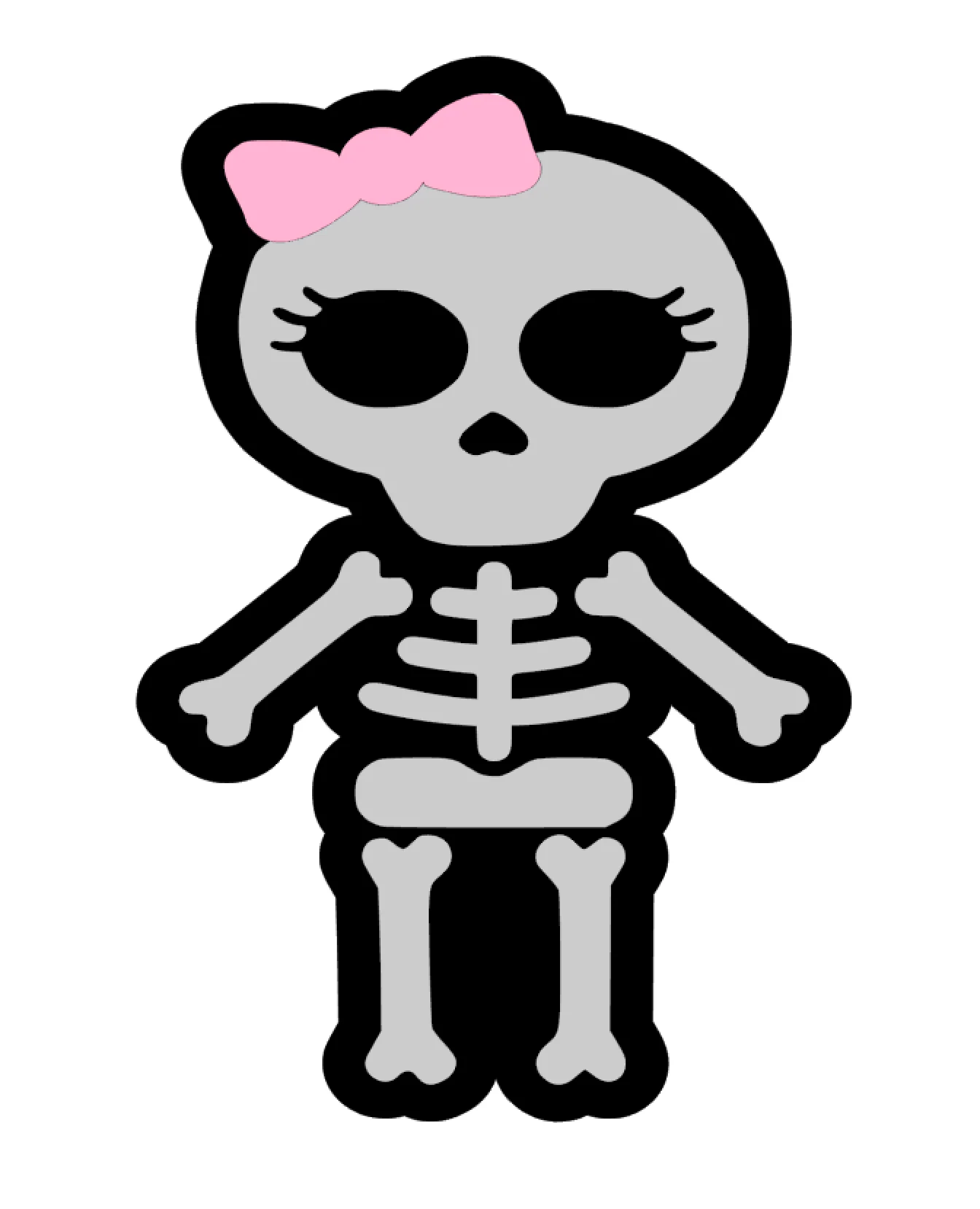 Skeleton Girl Acrylic Blank - Image 2