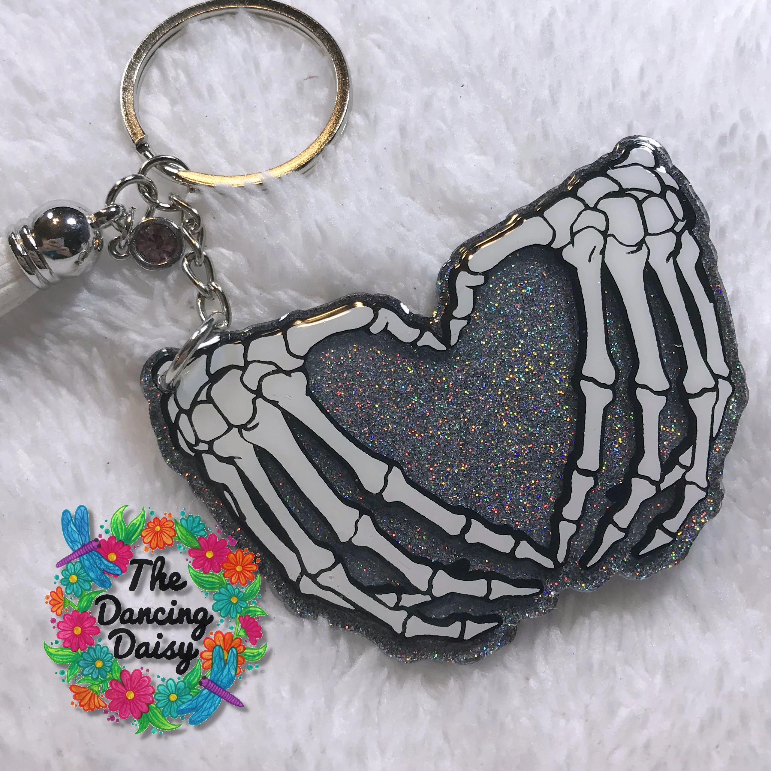Skeleton Hands Heart Acrylic Blank - Image 3
