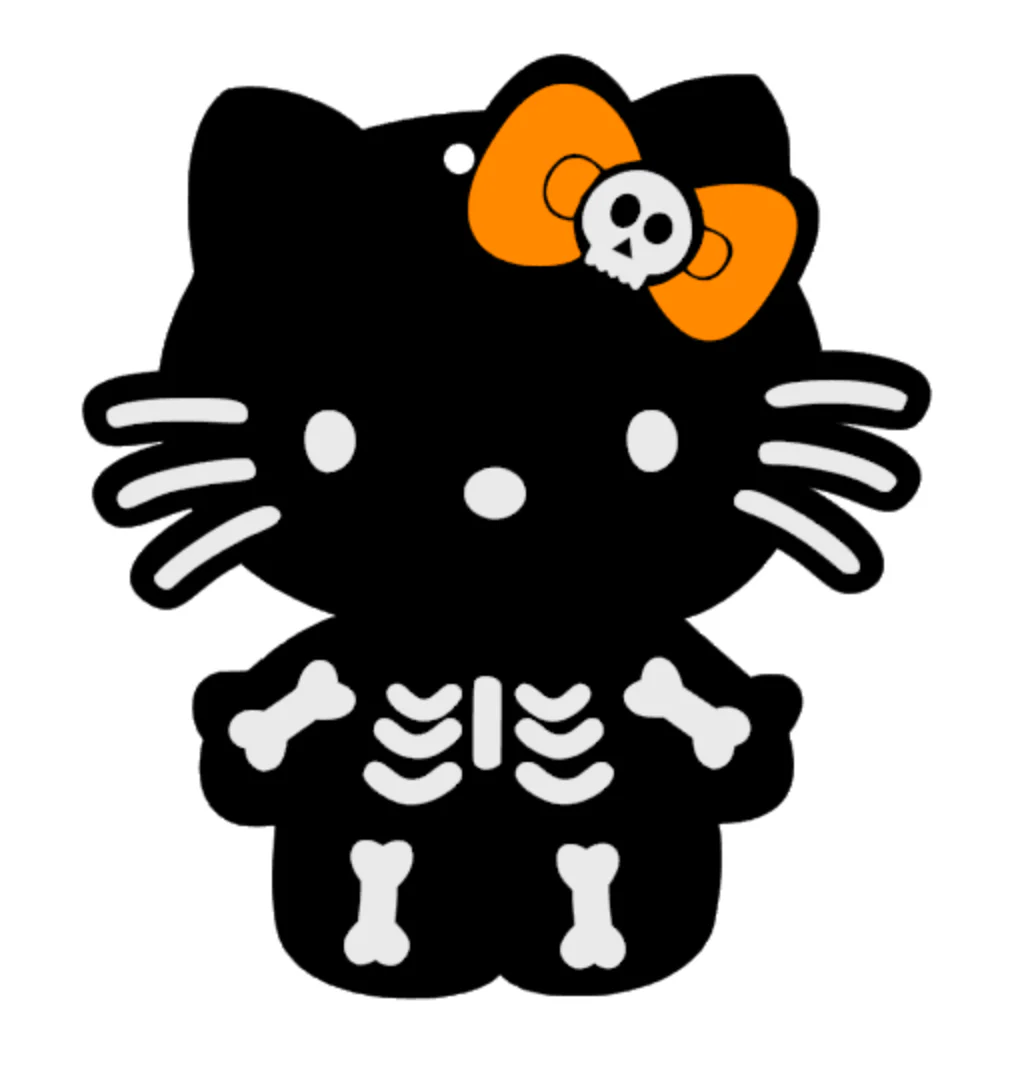 Skeleton Kitty Acrylic Blank - Image 2