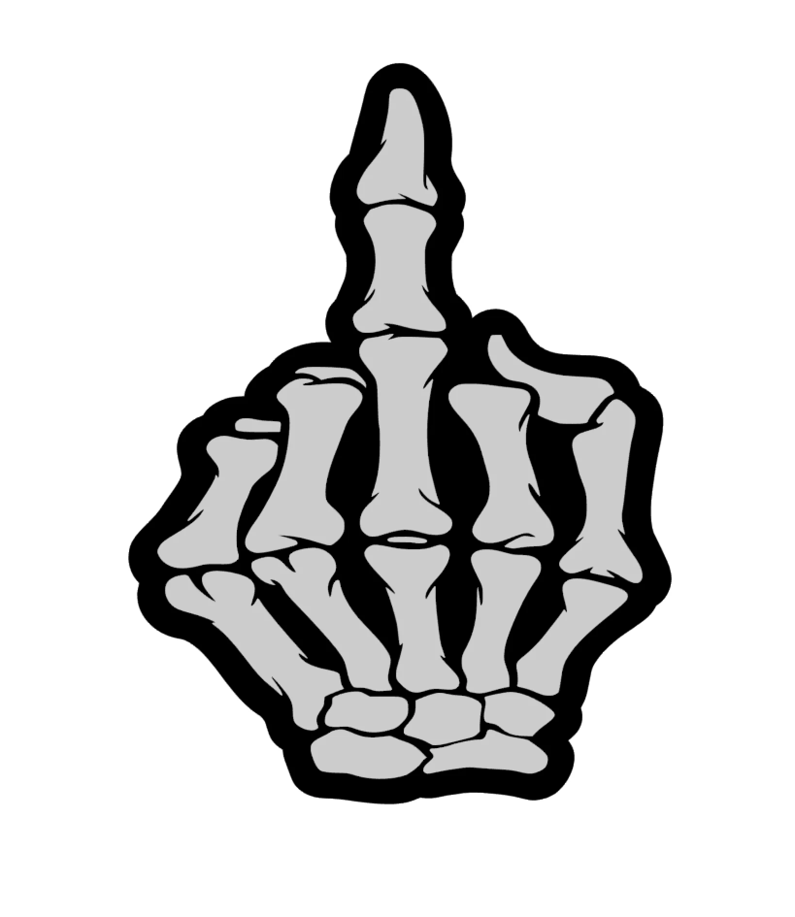 Skeleton Middle Finger Acrylic Blank