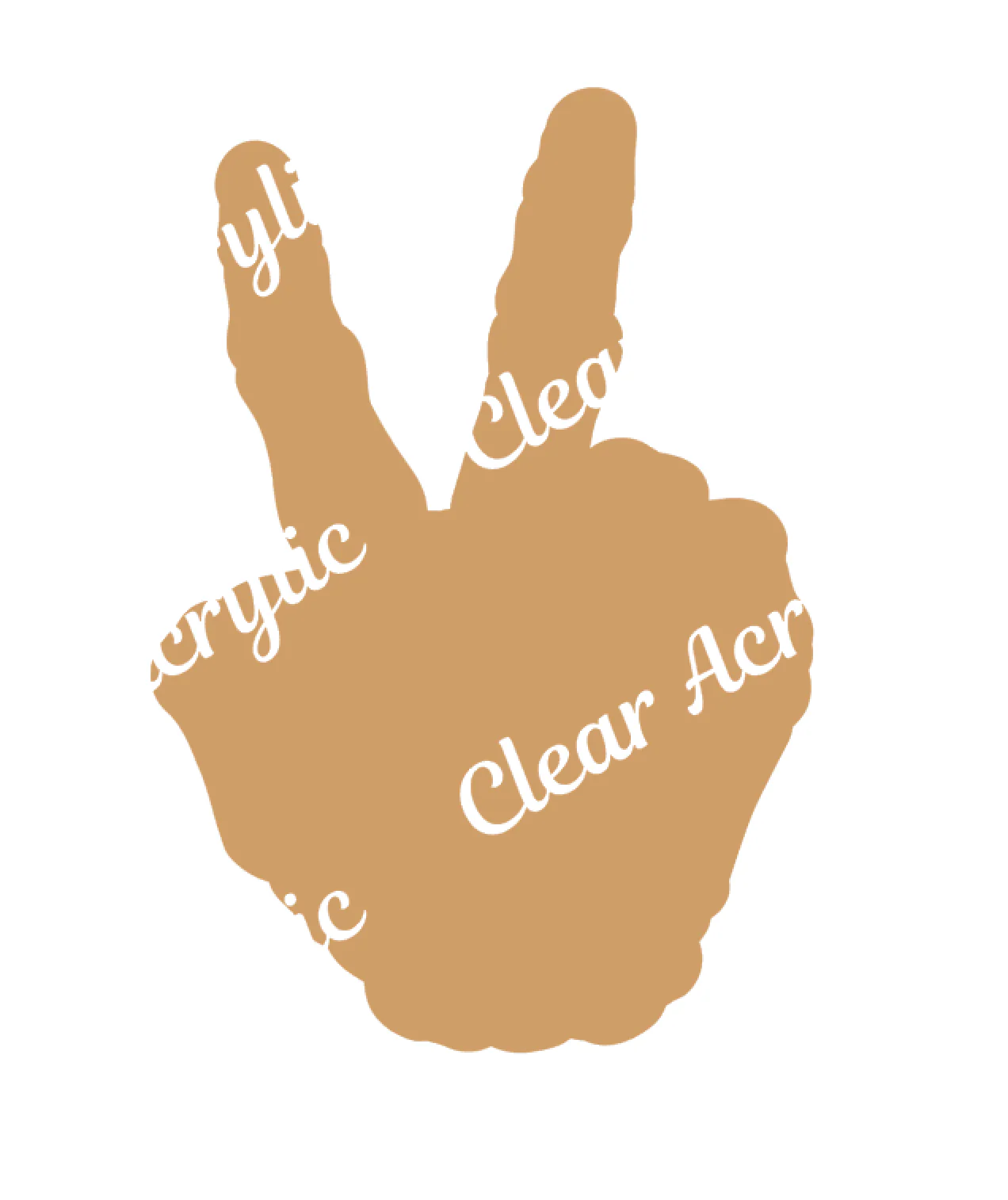 Skeleton Peace Sign Acrylic Blank