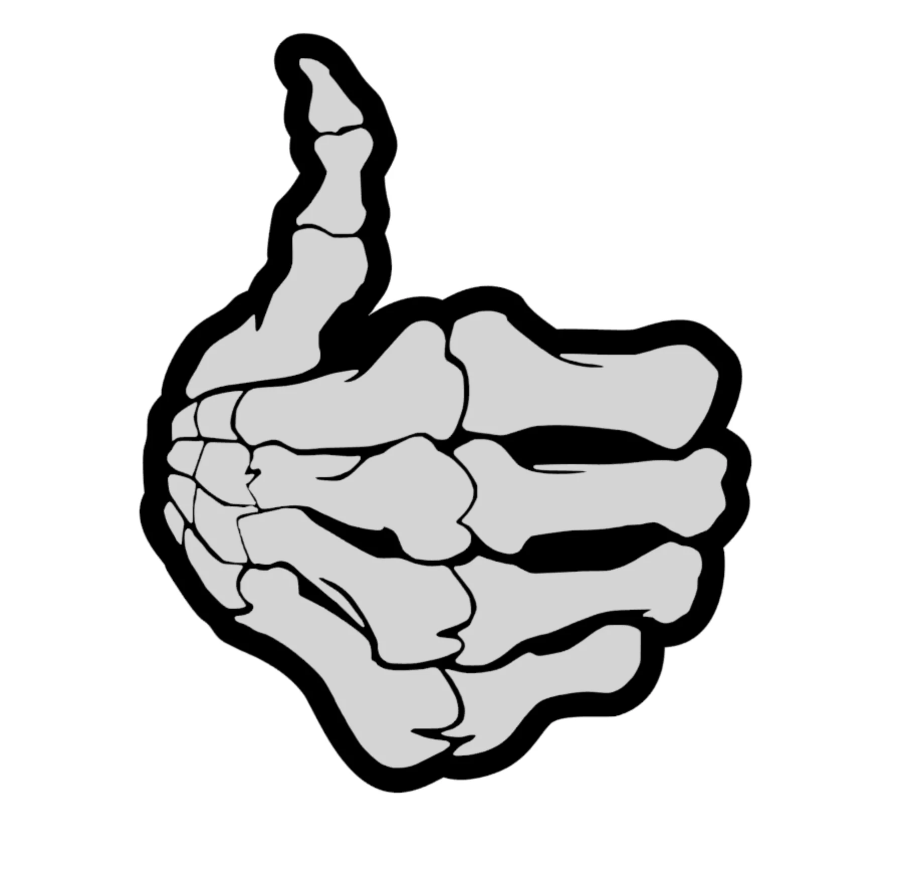 Skeleton Thumbs Up Acrylic Blank - Image 2