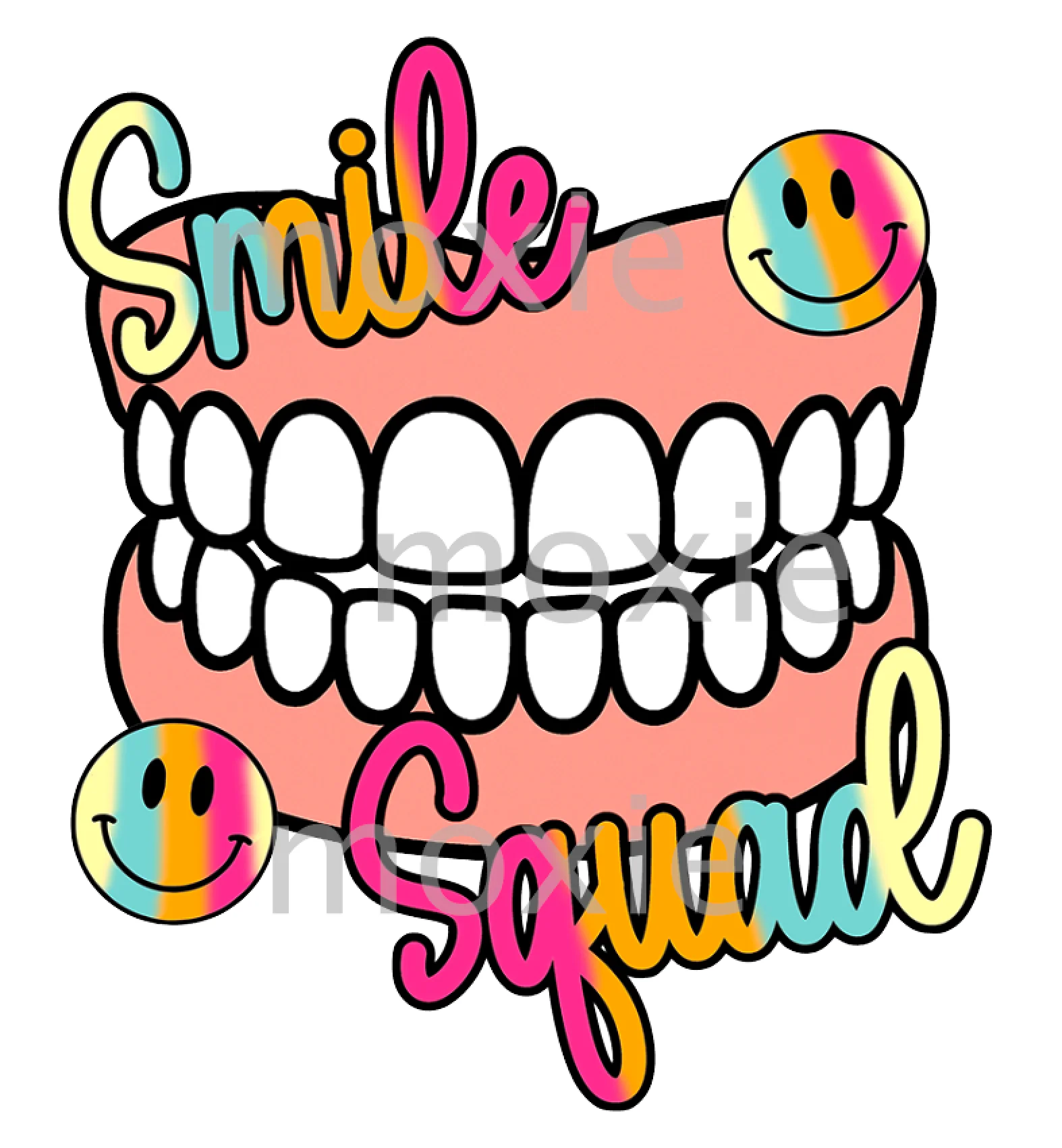 Smile Squad Decal & Acrylic Blank COMBO