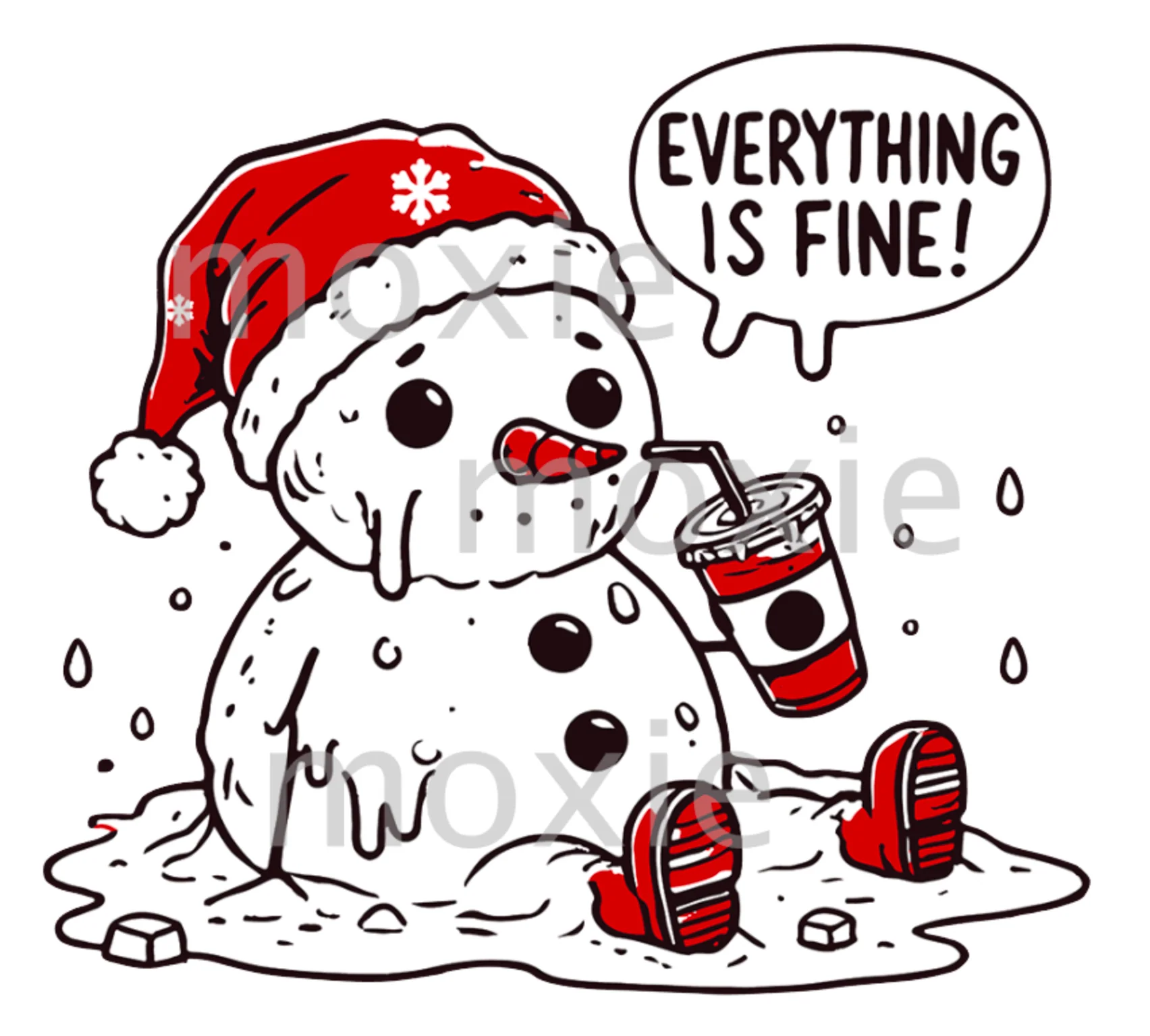 Snowman Everything Fine Decal & Acrylic Blank COMBO