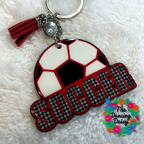 Soccer Ball Word Acrylic Blank - Image 3