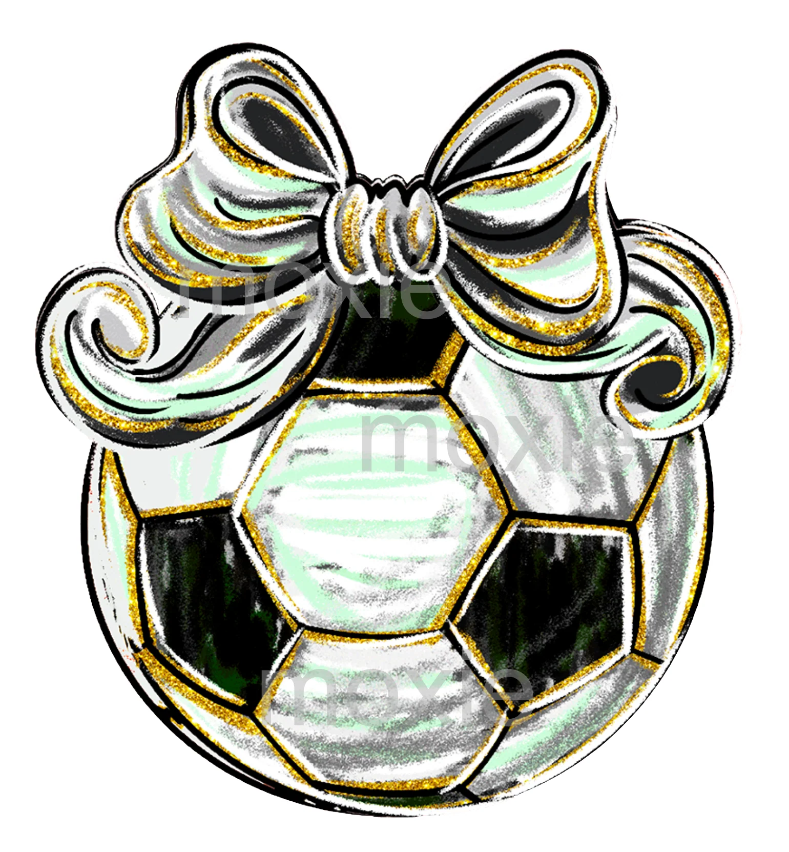 Soccer Coquette Bow Decal & Acrylic Blank COMBO