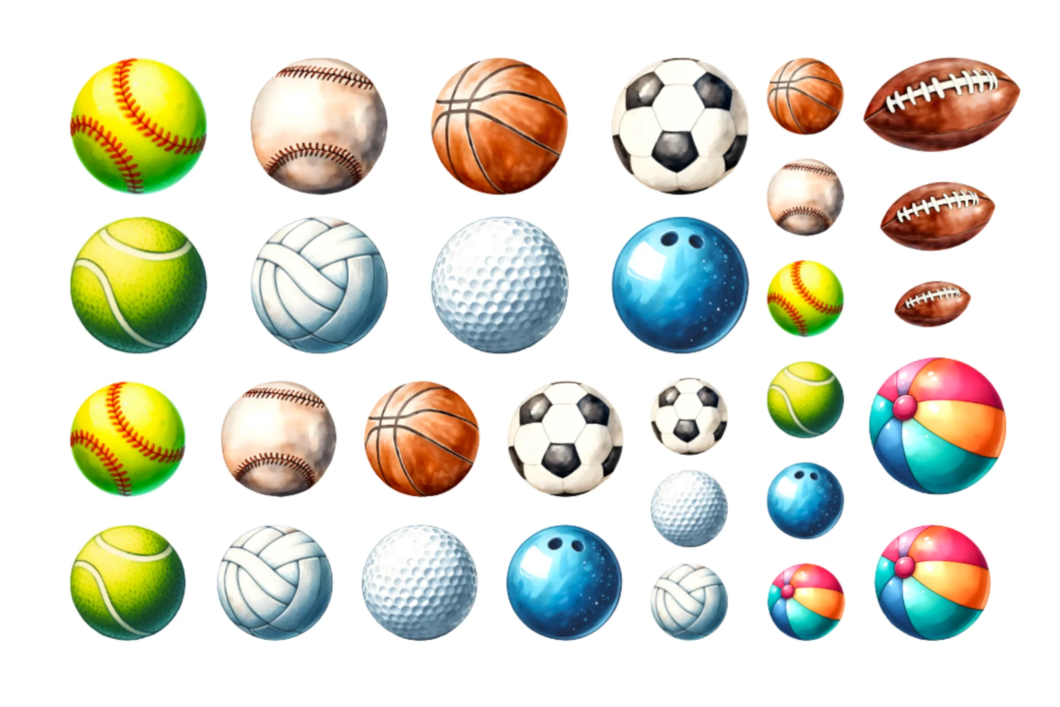 Sports Balls Elements UV DTF