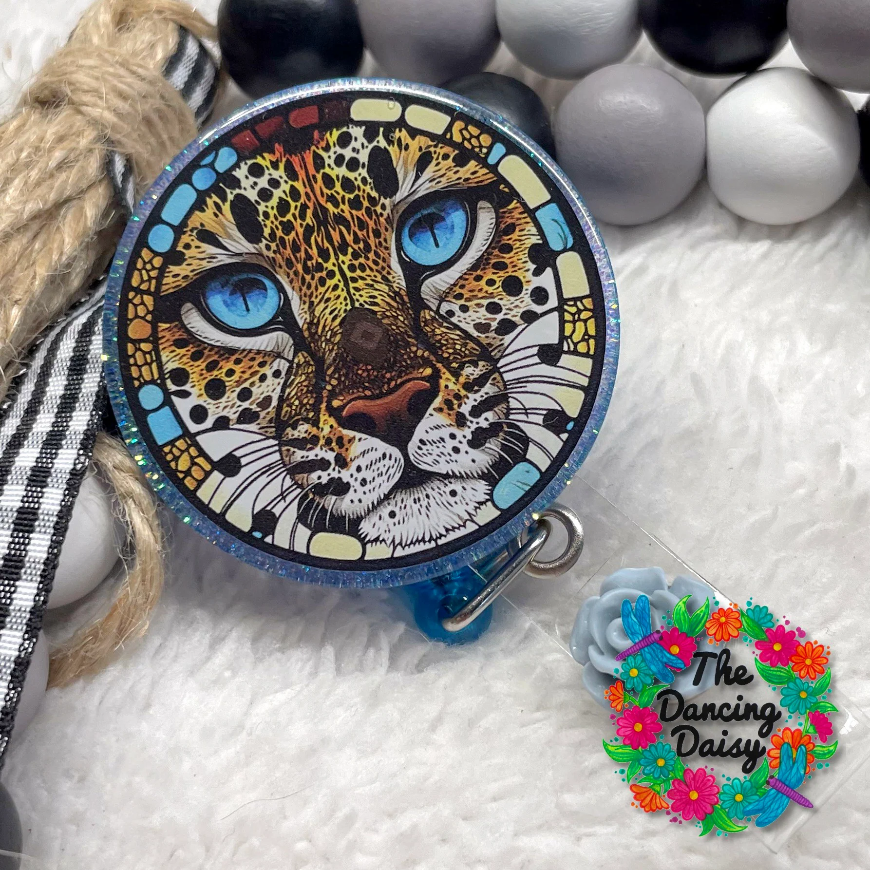 Stained Glass Cheetah Decal - Image 2