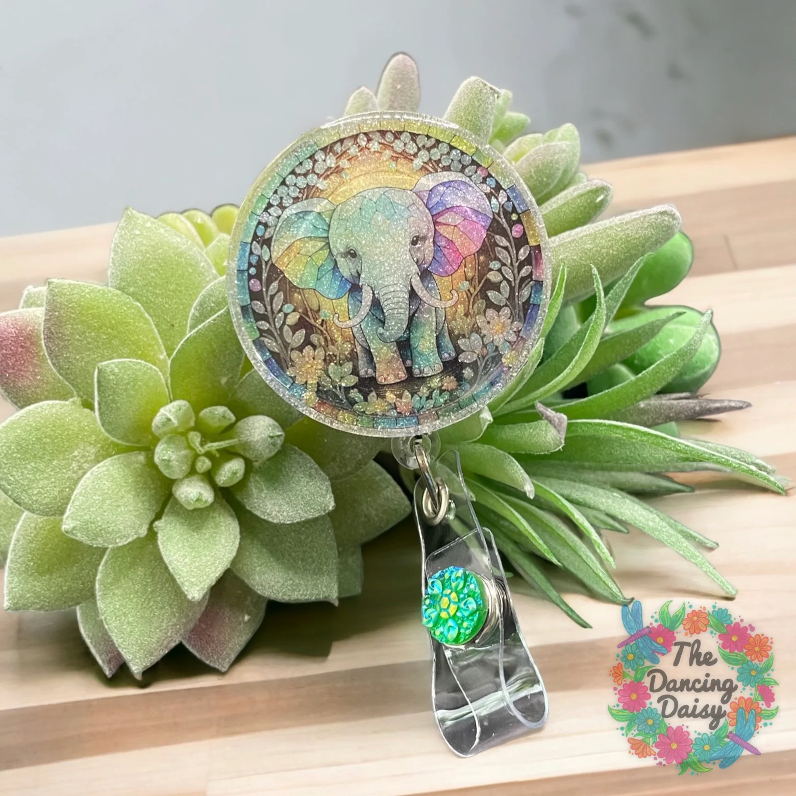 Stained Glass Elephant Decal - Image 3