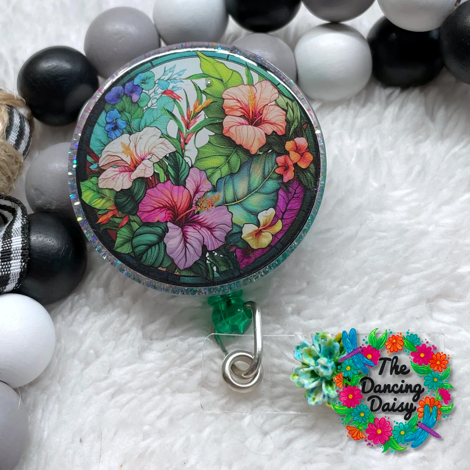 Stained Glass Hibiscus Decal - Image 2