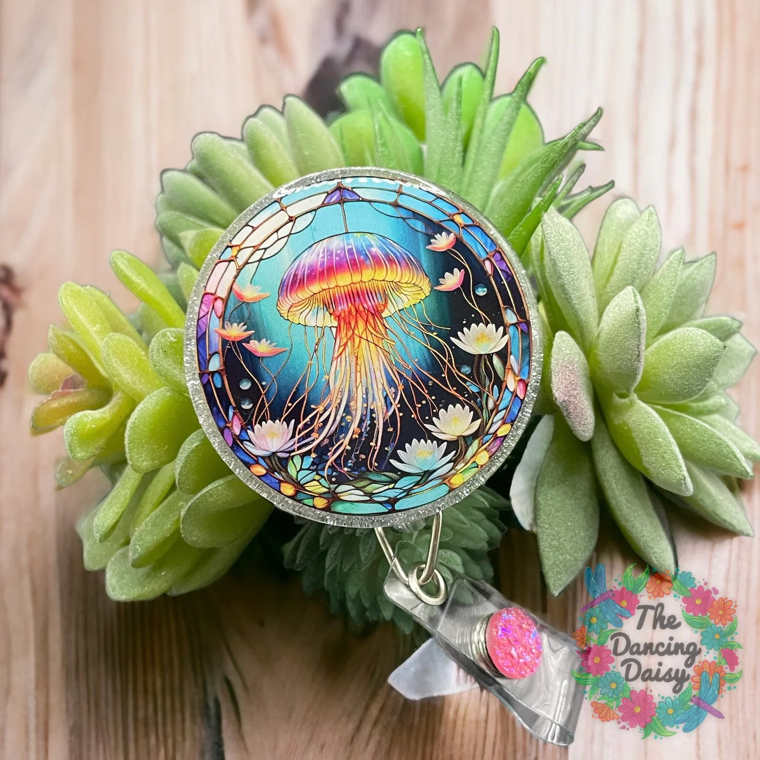 Stained Glass Jellyfish Decal - Image 2