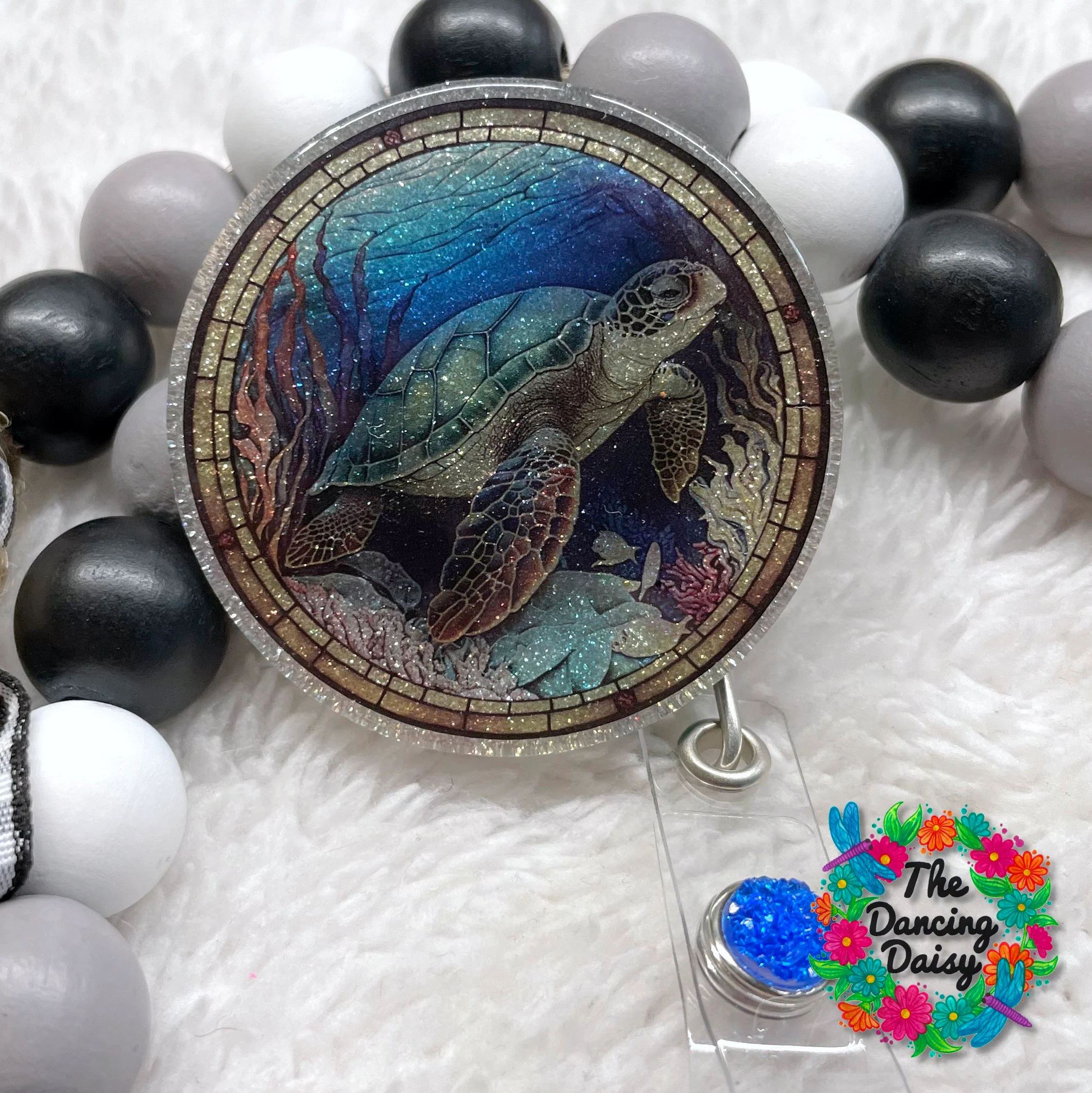 Stained Glass Sea Turtle Decal - Image 2