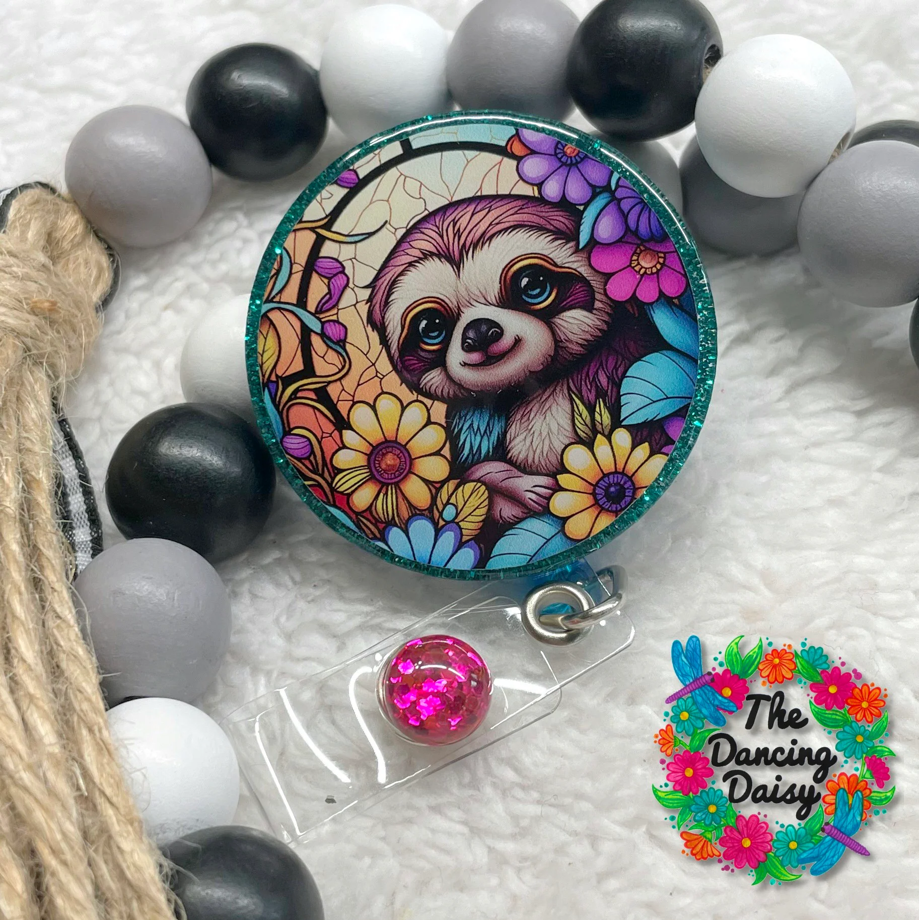 Stained Glass Sloth Decal - Image 2