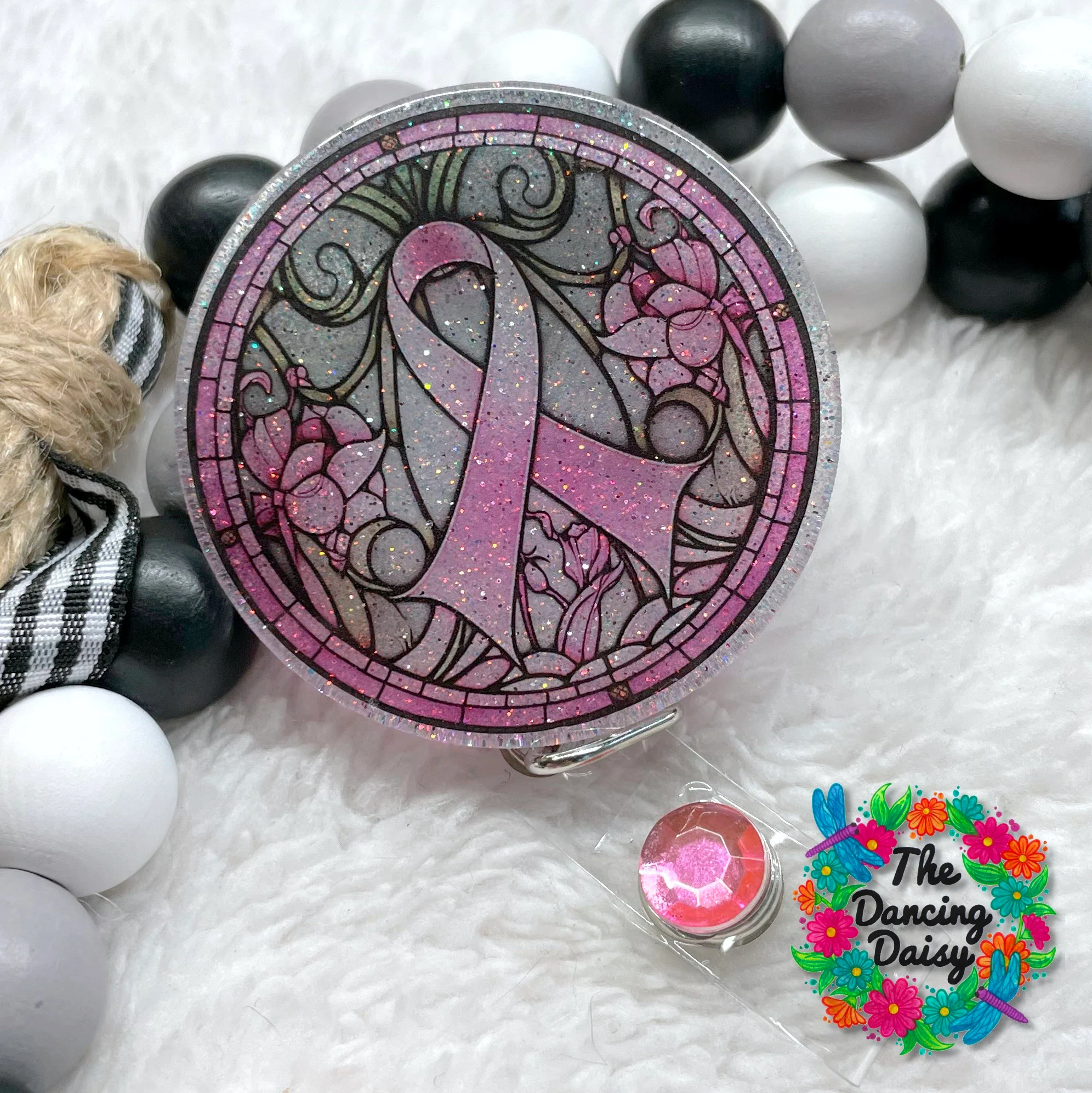 Stained Pink Ribbon Decal - Image 3