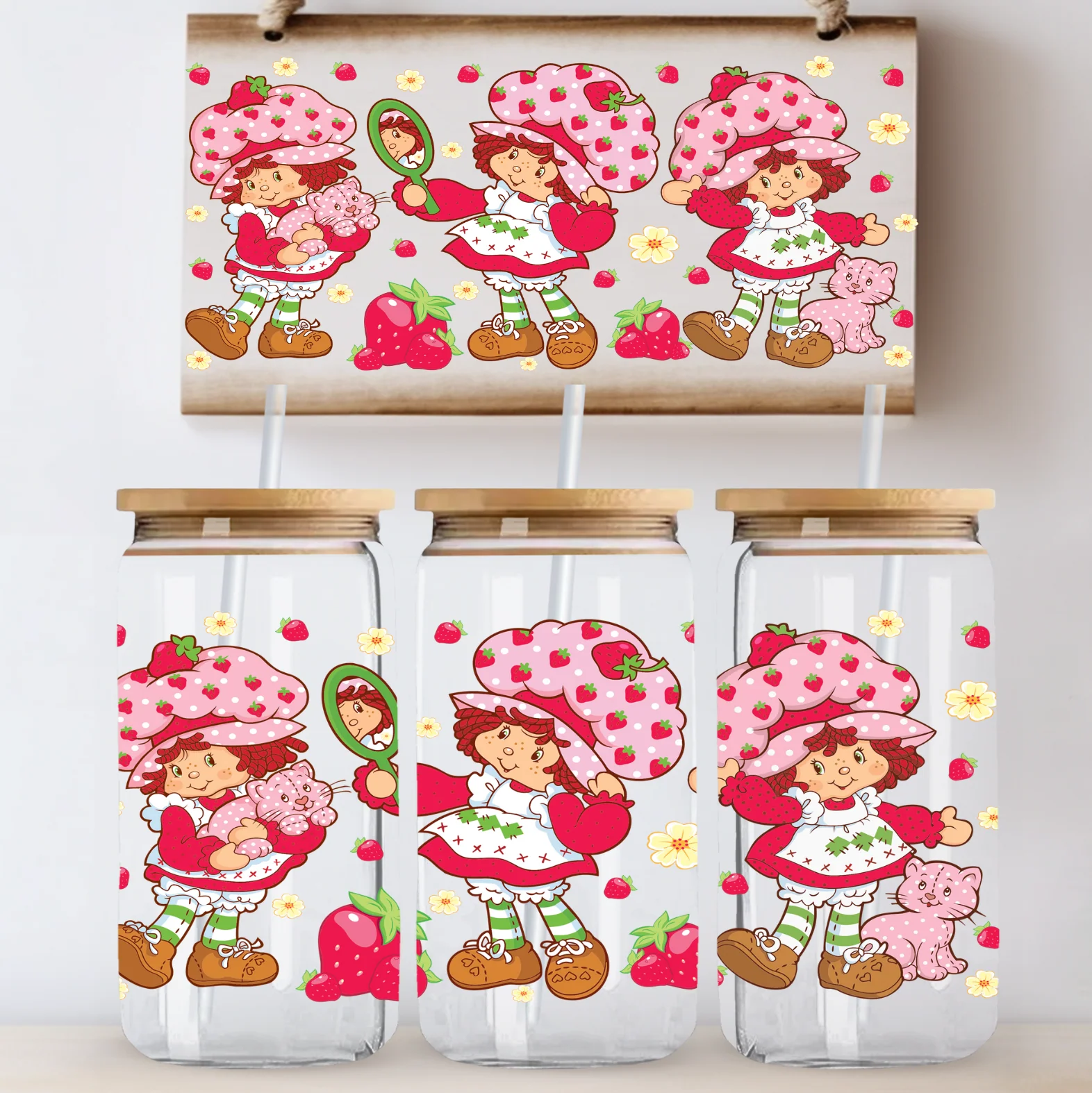 Strawberry Shortcake Glass Wrap