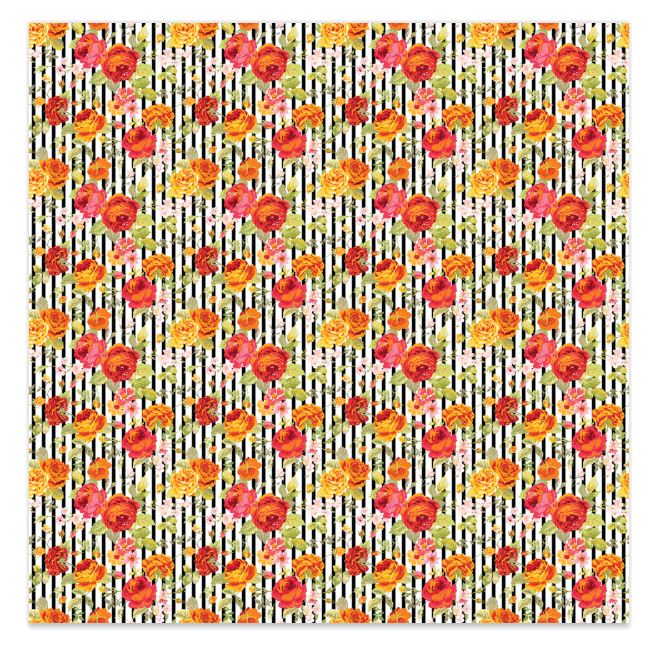 Striped Rose Garden Vinyl