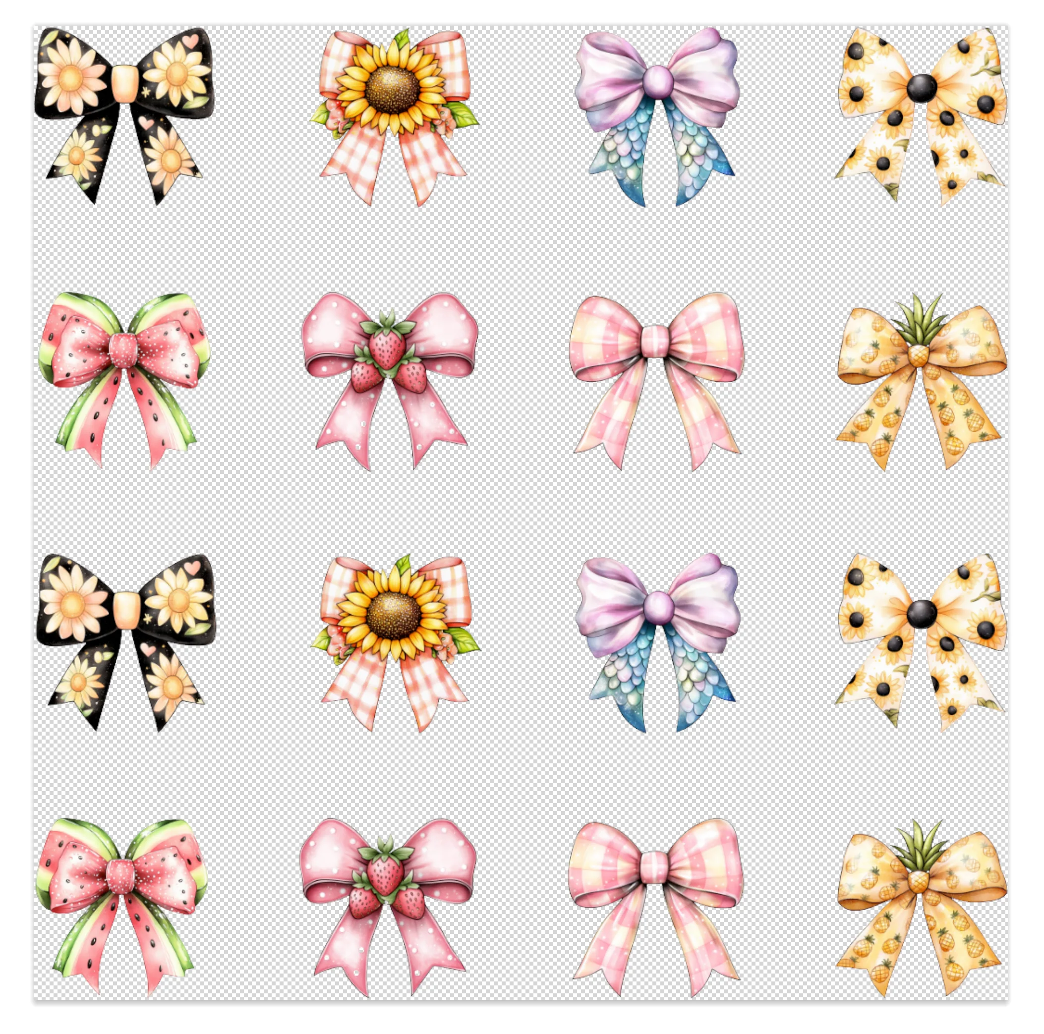 Summer Bows Pen Elements UV DTF
