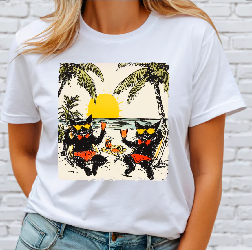 Summer Cats DTF Transfer