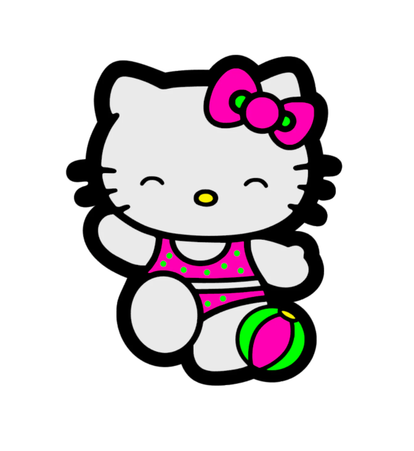 Summer Kitty Acrylic Blank