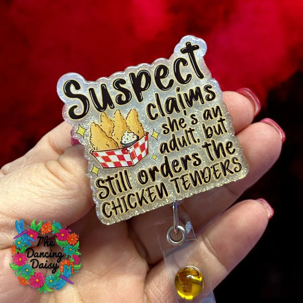 Suspect Adult Chicken Tenders Decal & Acrylic Blank COMBO - Image 2