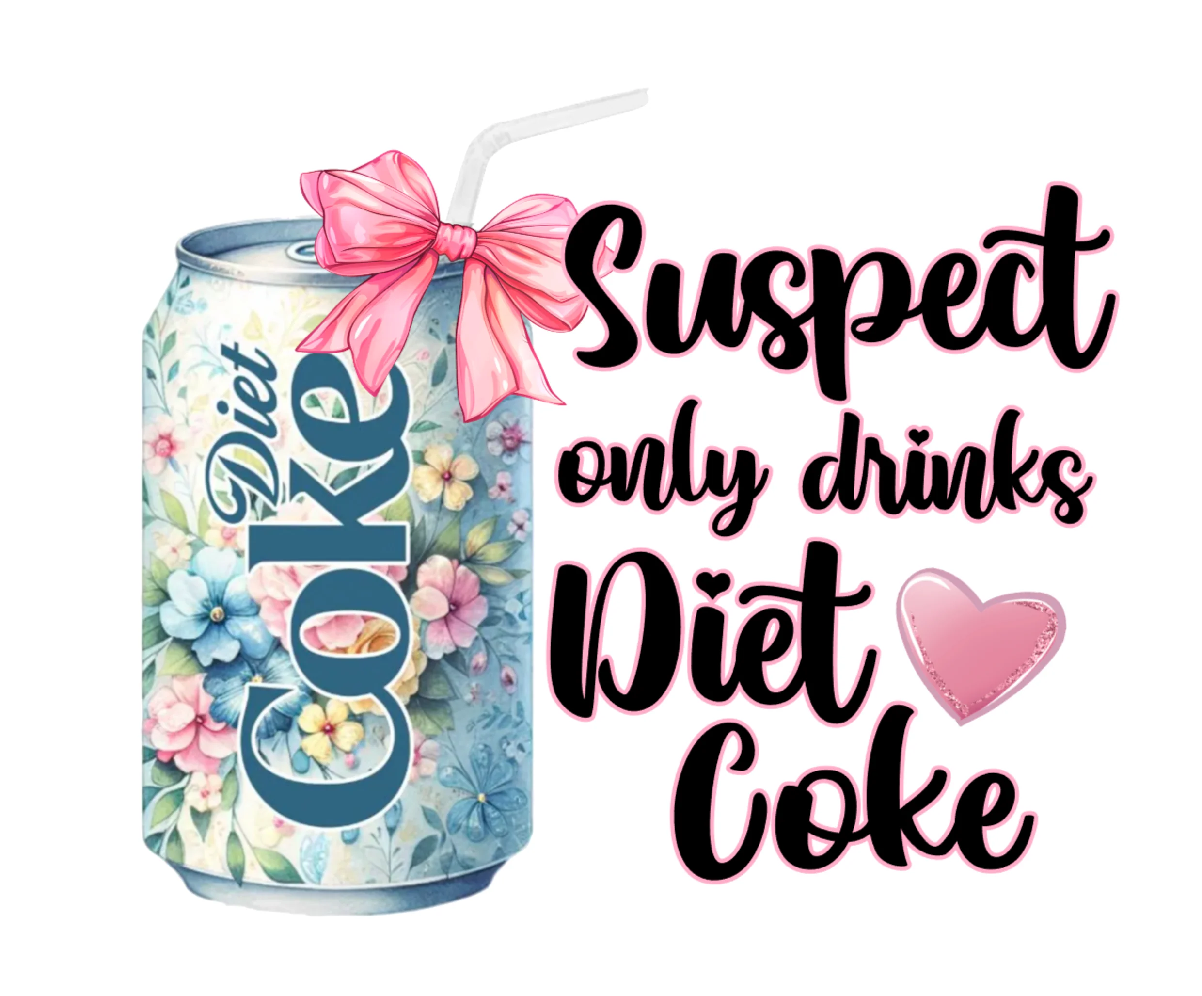 Suspect Drinks Diet Coke Decal & Acrylic Blank COMBO