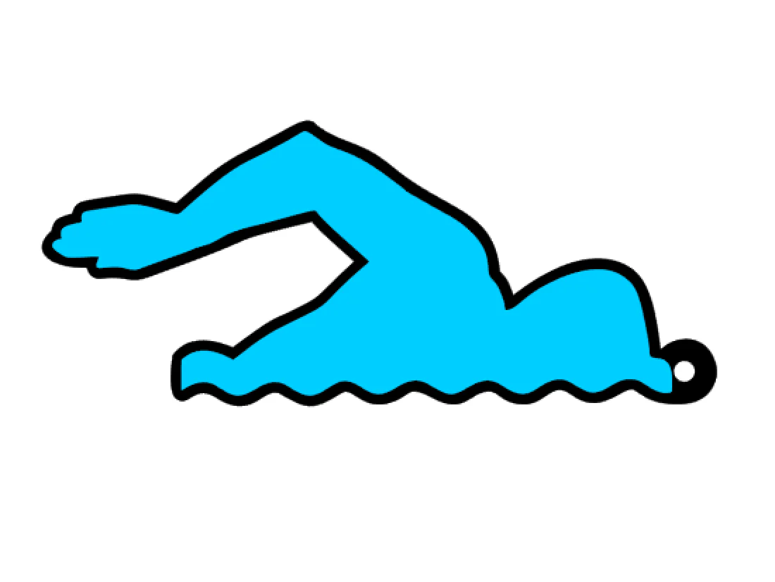 Swimmer Acrylic Blank - Image 2