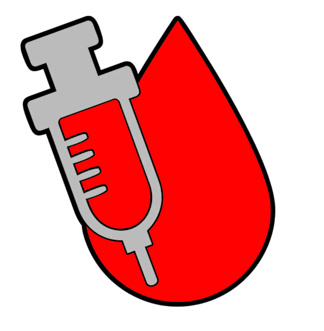 Syringe Blood Drop Acrylic Blank - Image 2