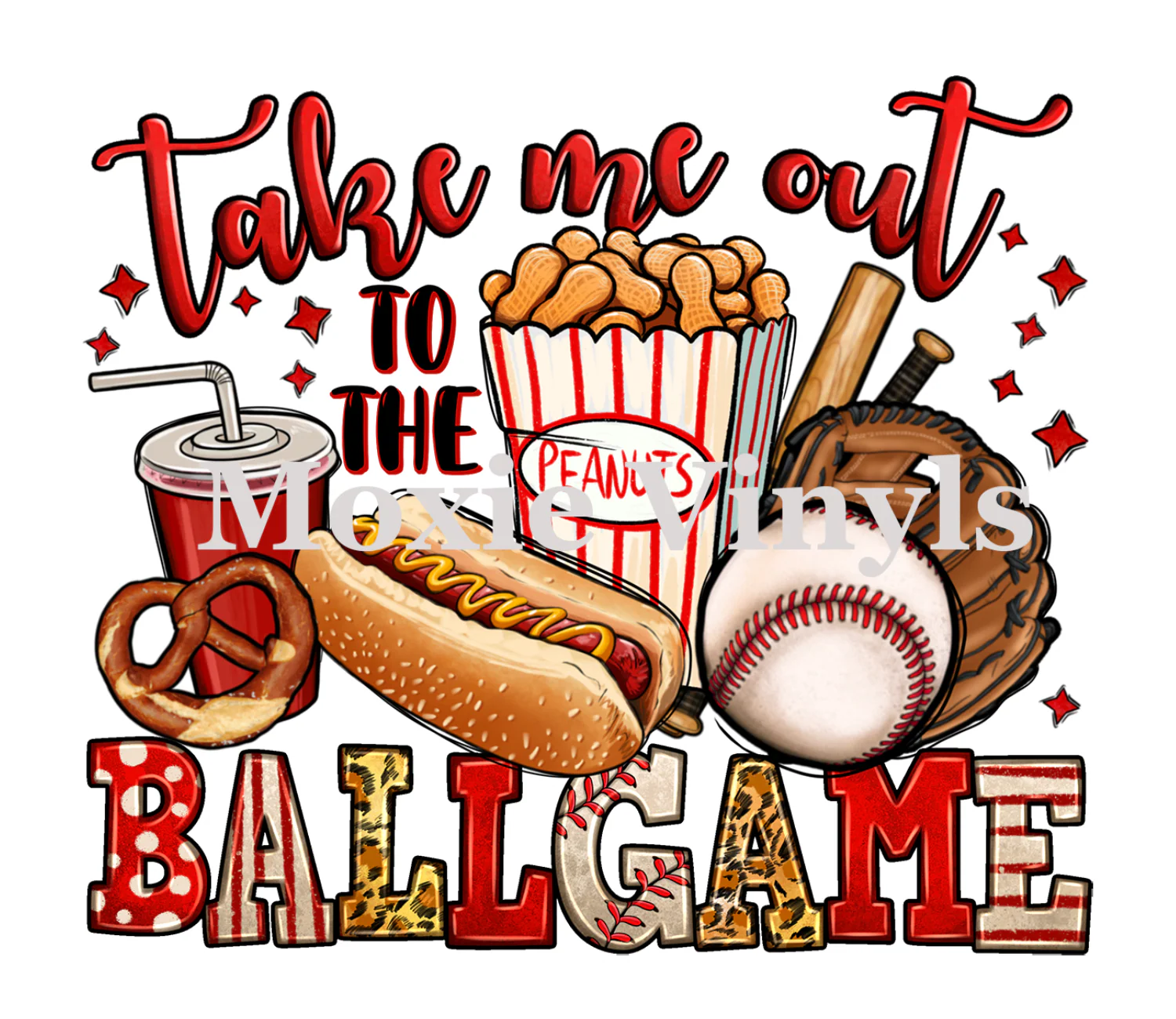 Take Me To The Ballgame UV DTF Transfer