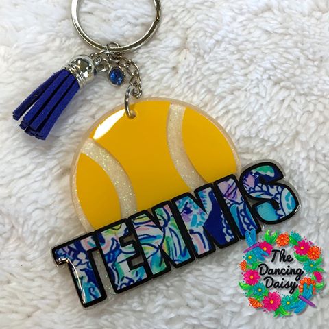 Tennis Ball Word Acrylic Blank - Image 3