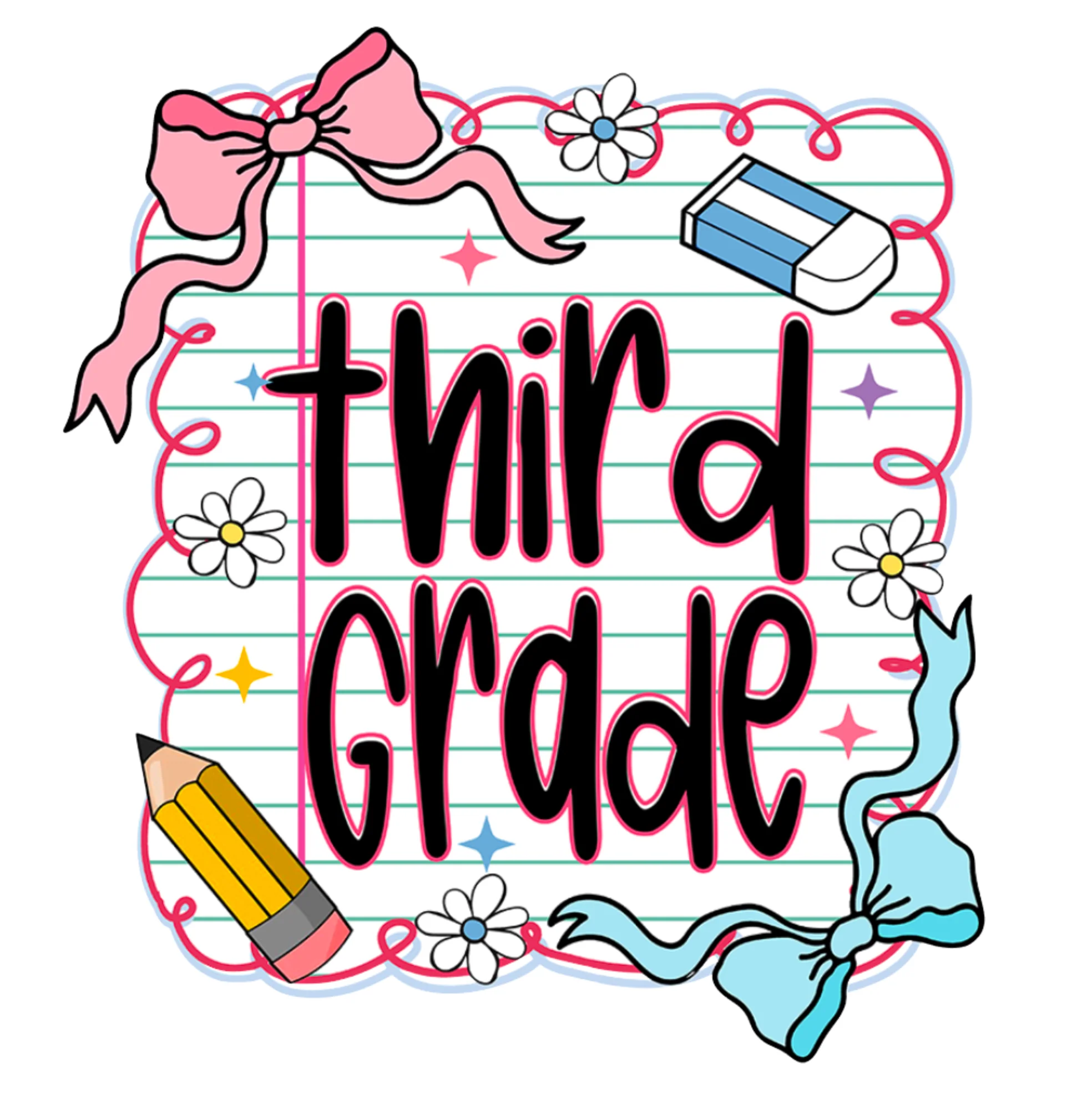 Third Grade School Decal & Acrylic Blank COMBO