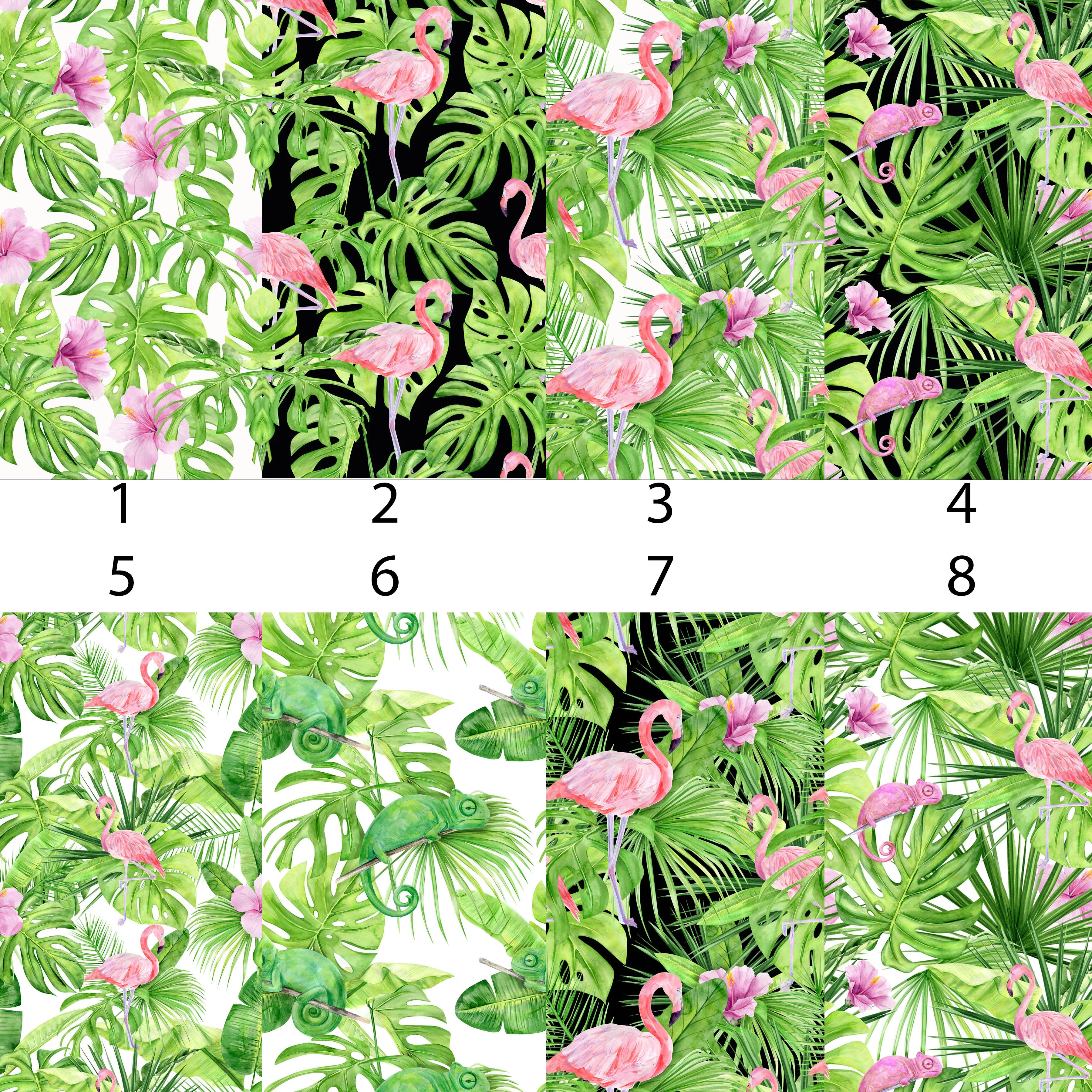 Tropical Pink Flamingos Vinyl