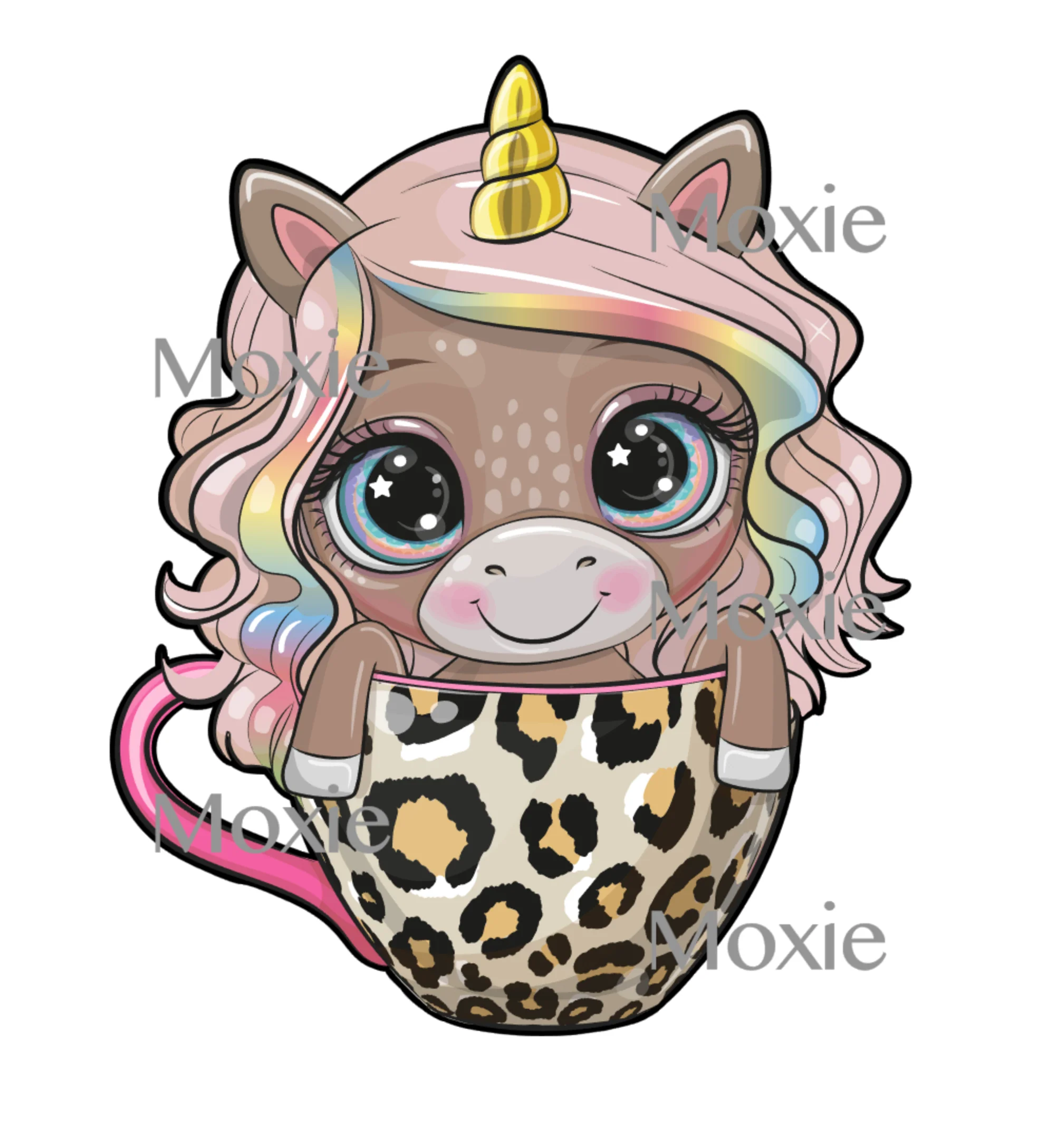 Unicorn Coffee Cup Decal & Acrylic Blank COMBO