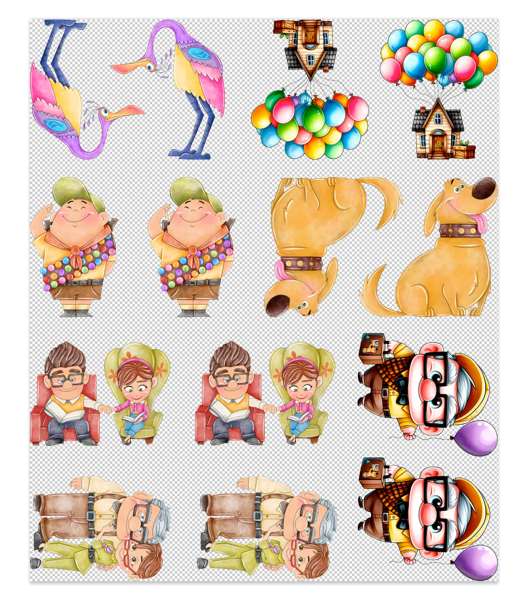 Up Family Elements Sheet UV DTF