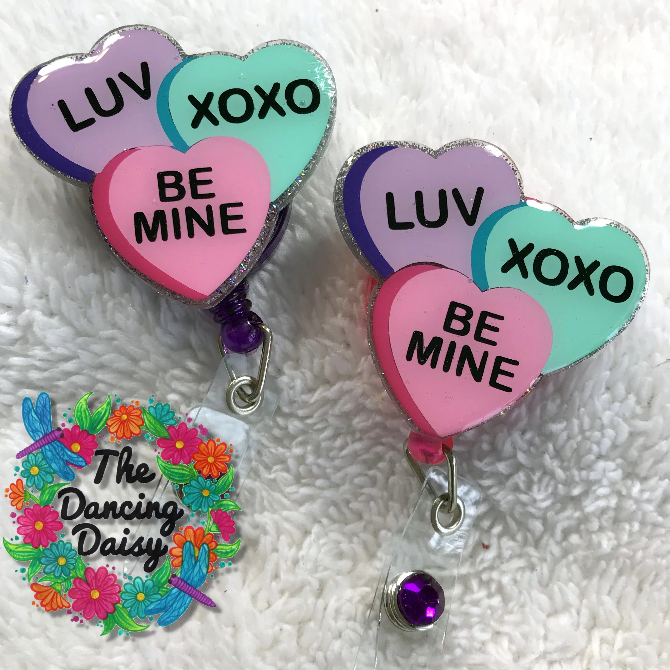 Valentine Candy Hearts Acrylic Blank - Image 3