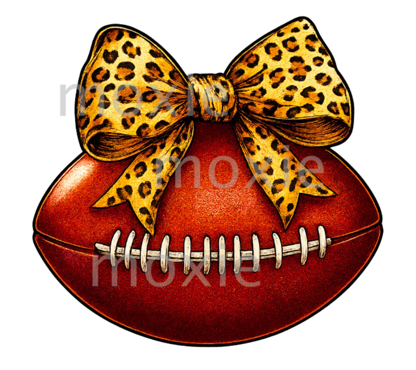 Vintage Football Bow Decal & Acrylic Blank COMBO