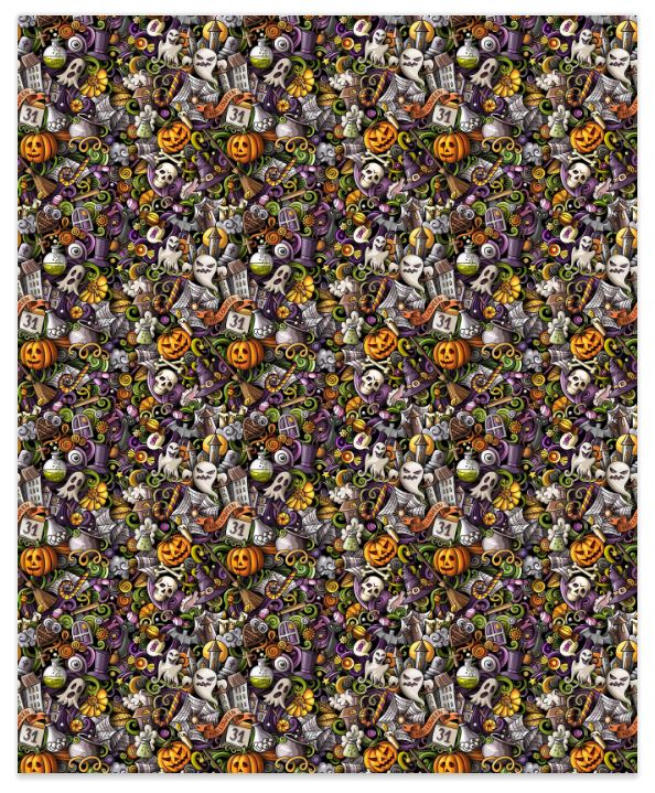 Doodle Halloween Faux Leather - Image 2