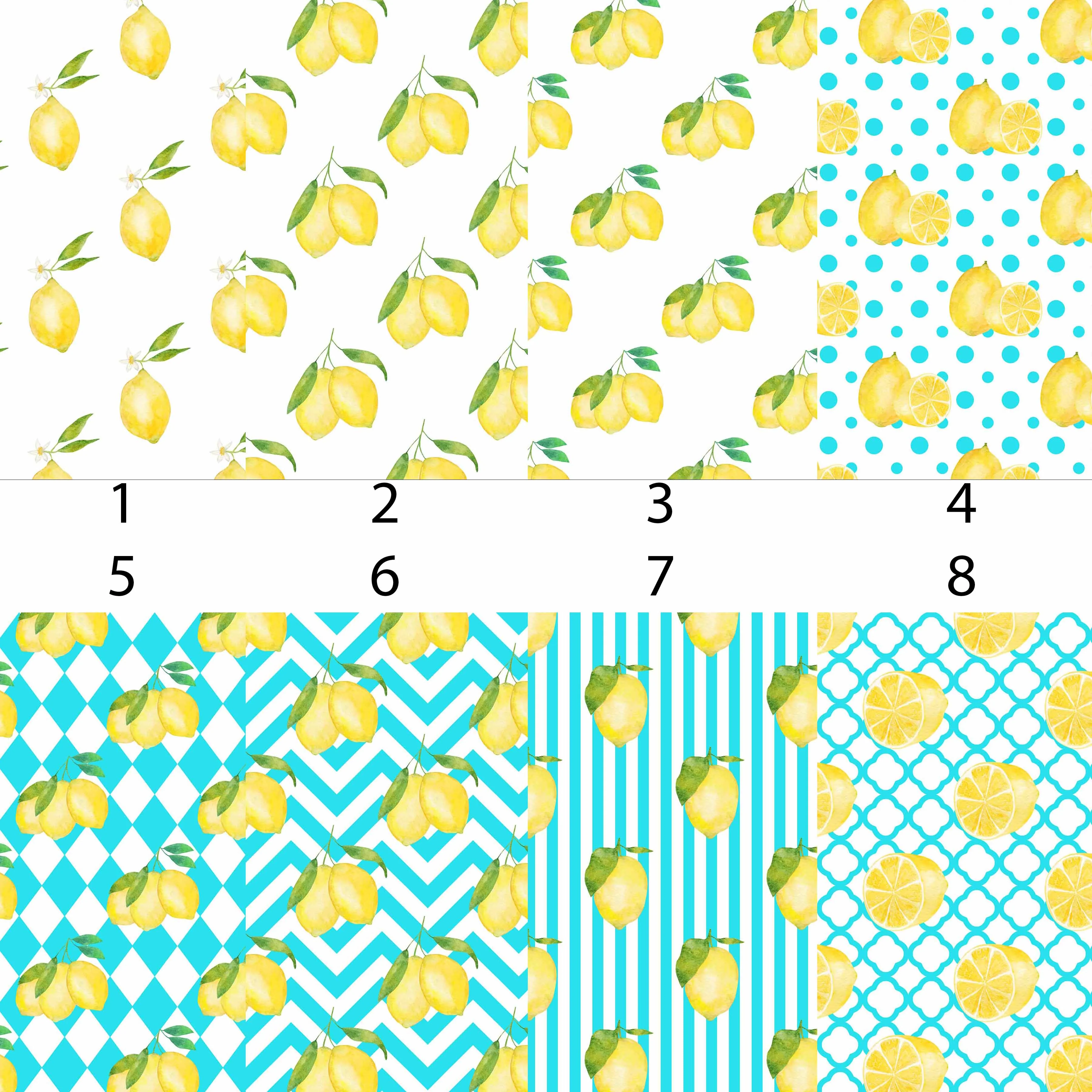 Watercolor Green Lemons Vinyl
